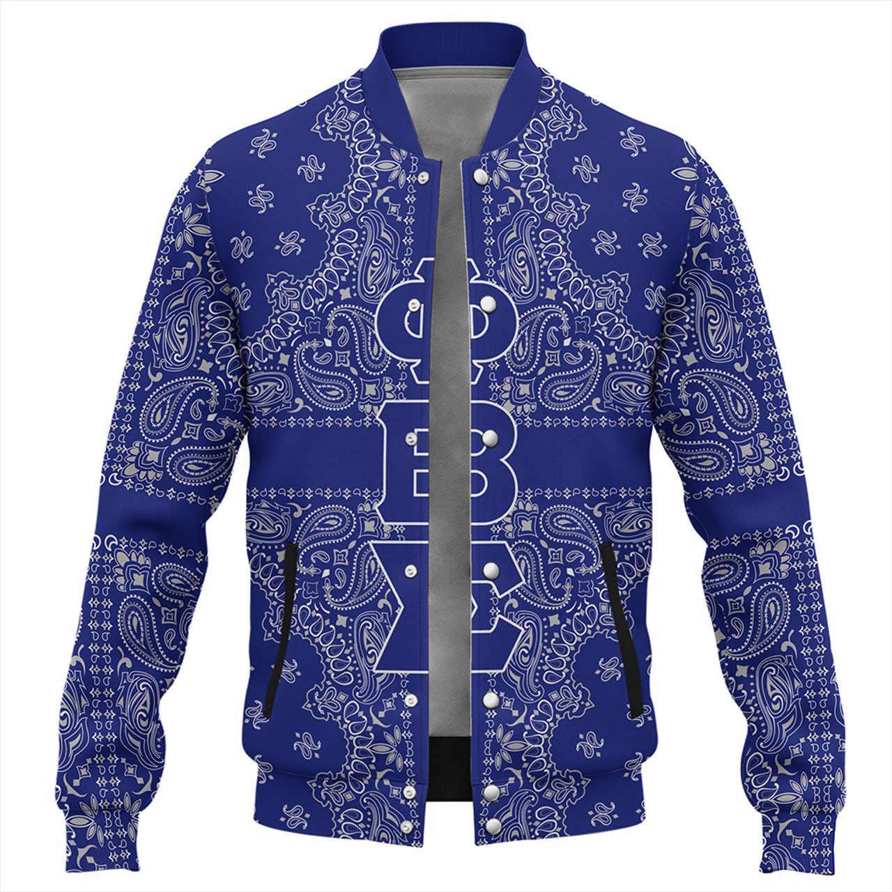 Phi Beta Sigma Baseball Jacket Paisley Style