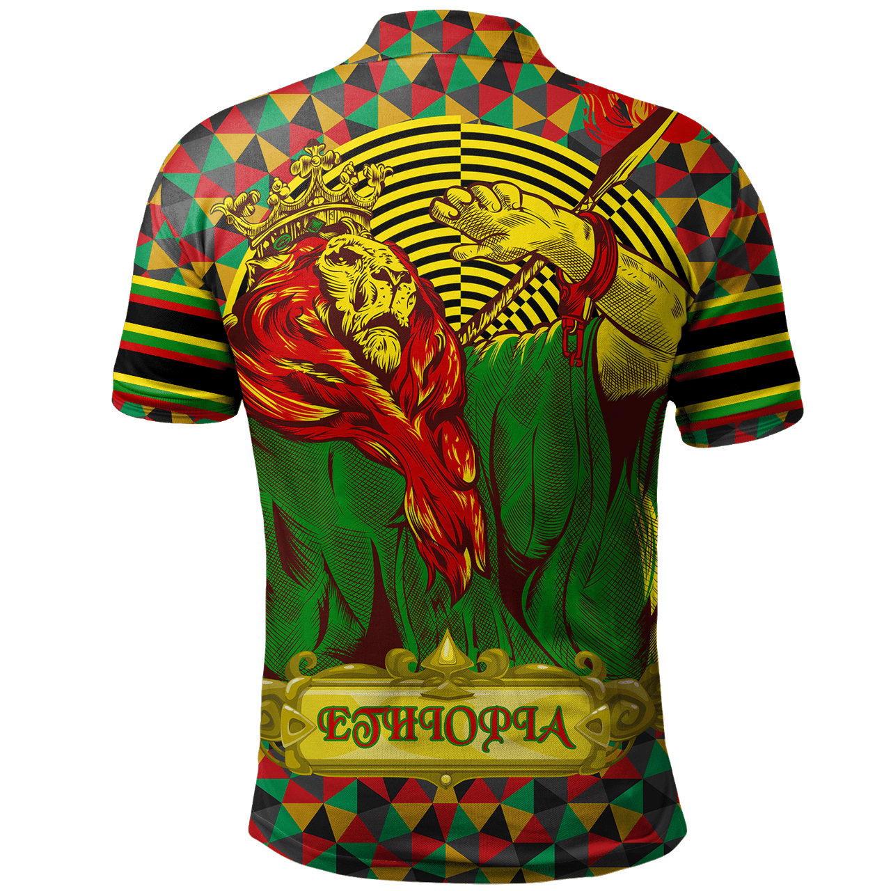 Lion Of Judah African Polo Shirt Ethiopian Reggae