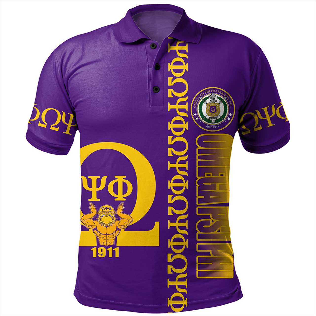 Omega Psi Phi Polo Shirt Purple OPP Style
