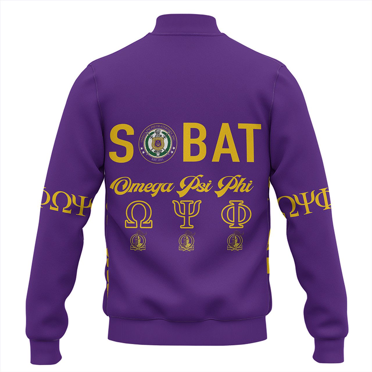 Omega Psi Phi Baseball Jacket Purple OPP Style