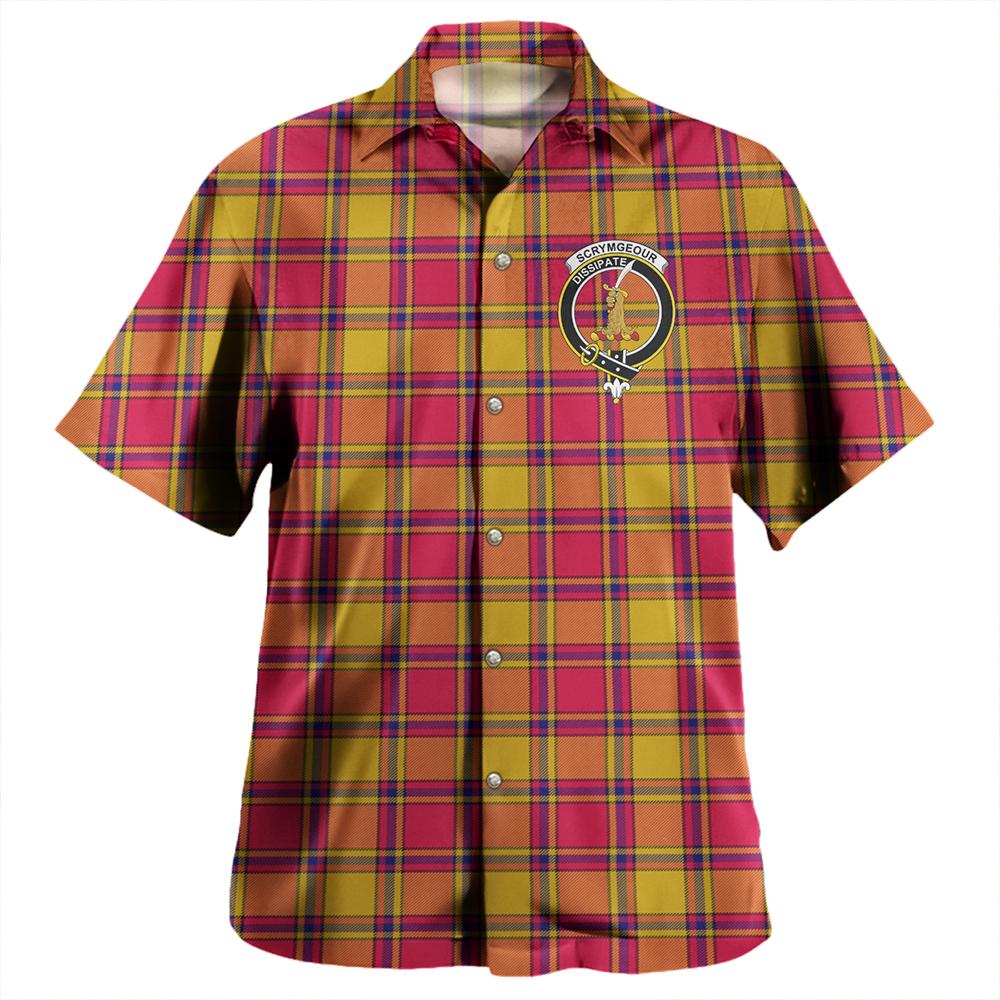 Scrymgeour Tartan Classic Crest Aloha Shirt
