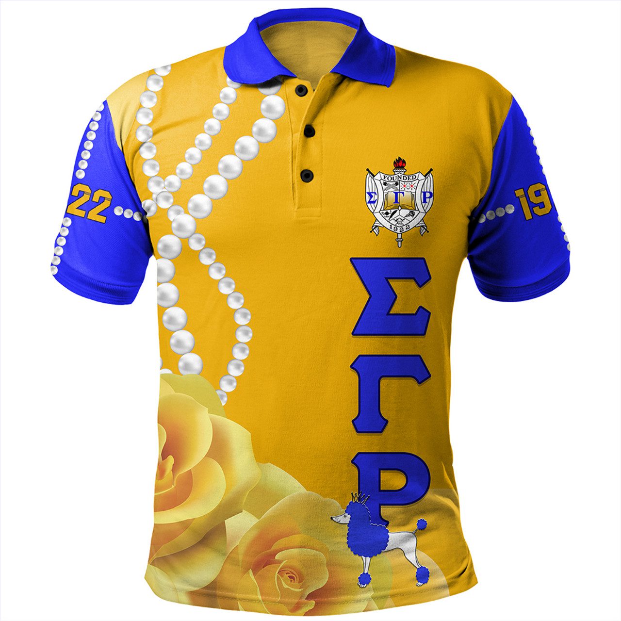 Sigma Gamma Rho Polo Shirt Yellow Tea Rose