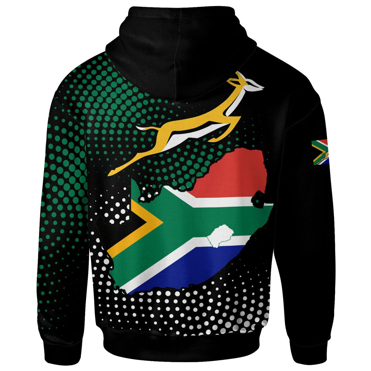 South Africa Map Flag Springbok Hoodie