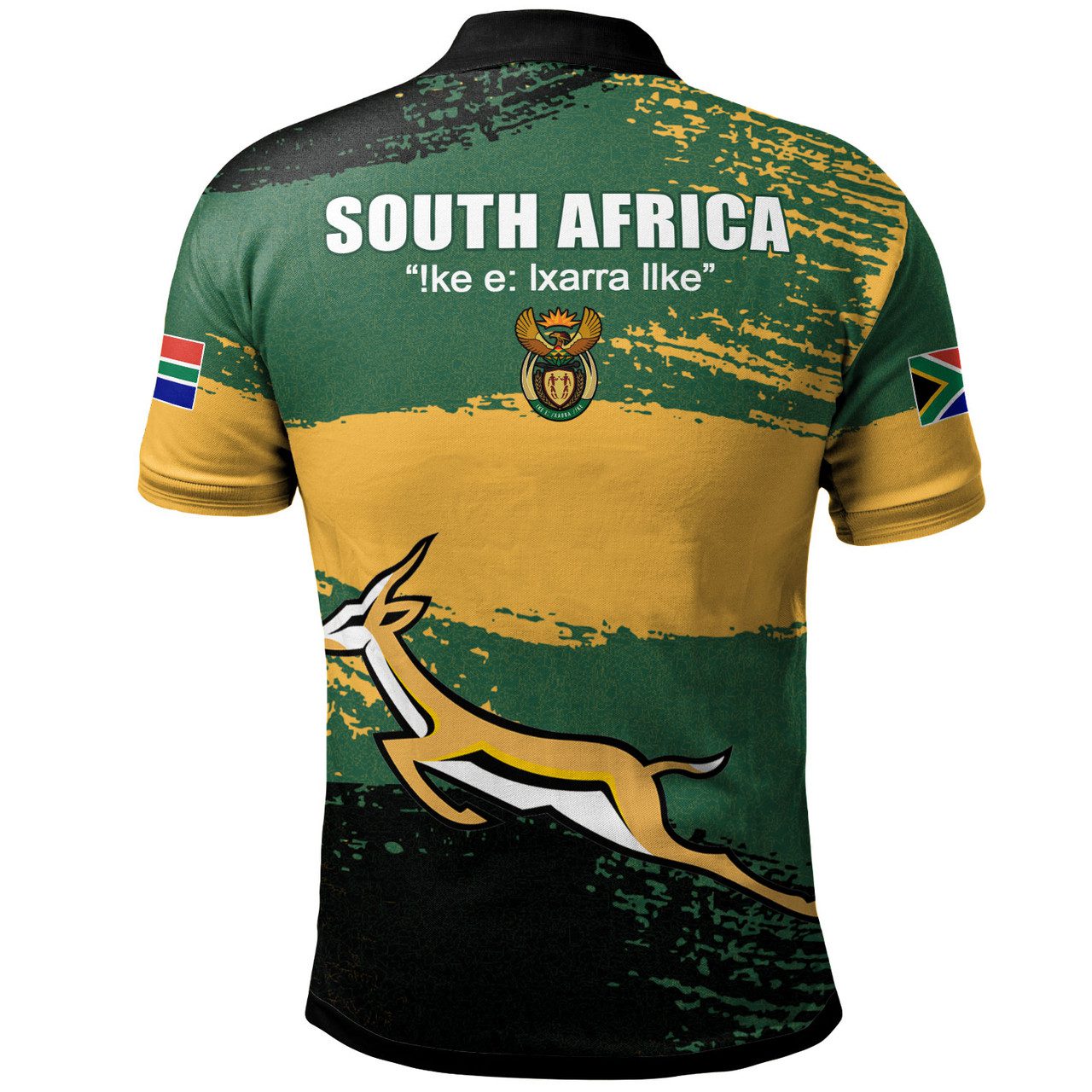 South Africa Polo Shirt – Africa Flag Brush Polo Shirt