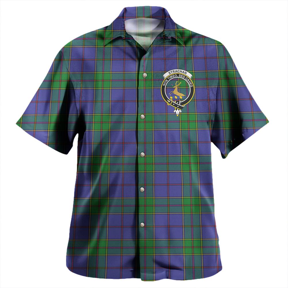Strachan Tartan Classic Crest Aloha Shirt