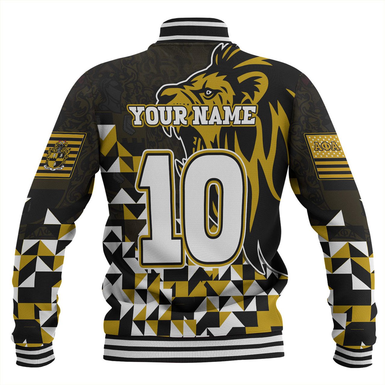 Alpha Phi Alpha Baseball Jacket Custom Alpha Phi Alpha Baseketball Lion Hexagon Jersey