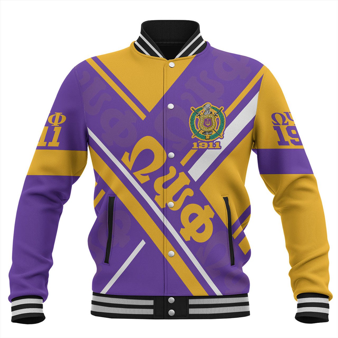 Omega Psi Phi Baseball Jacket Custom Omega Psi Phi Brotherhood 1911