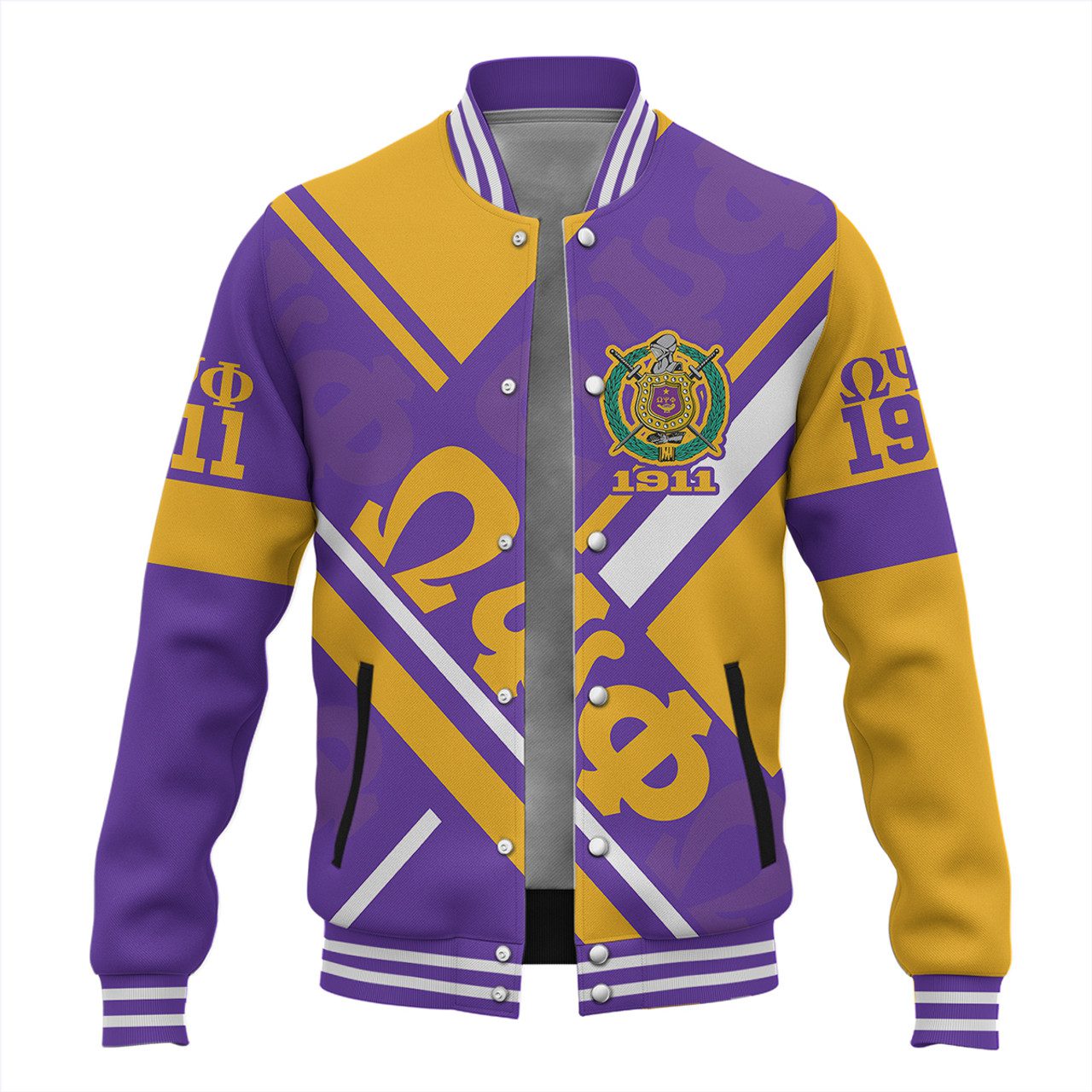 Omega Psi Phi Baseball Jacket Custom Omega Psi Phi Brotherhood 1911