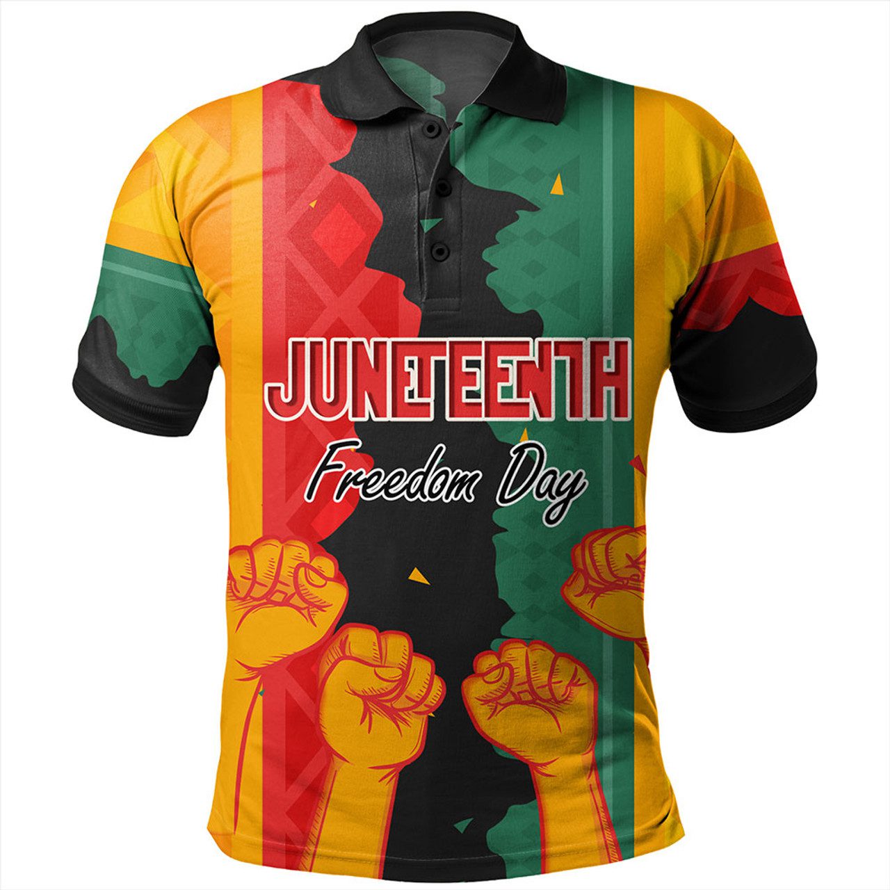 Juneteenth Polo Shirt – Freedom Day Powers Hand