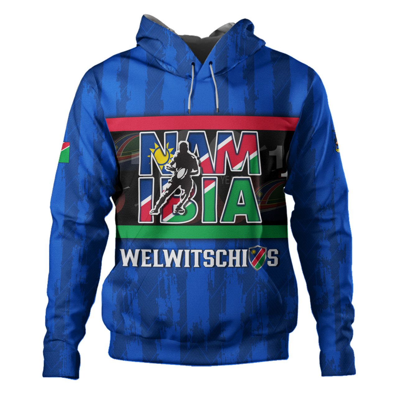 Namibia Custom Personalised Hoodie Welwitschias Rugby Ball 100th Anniversary Rugby