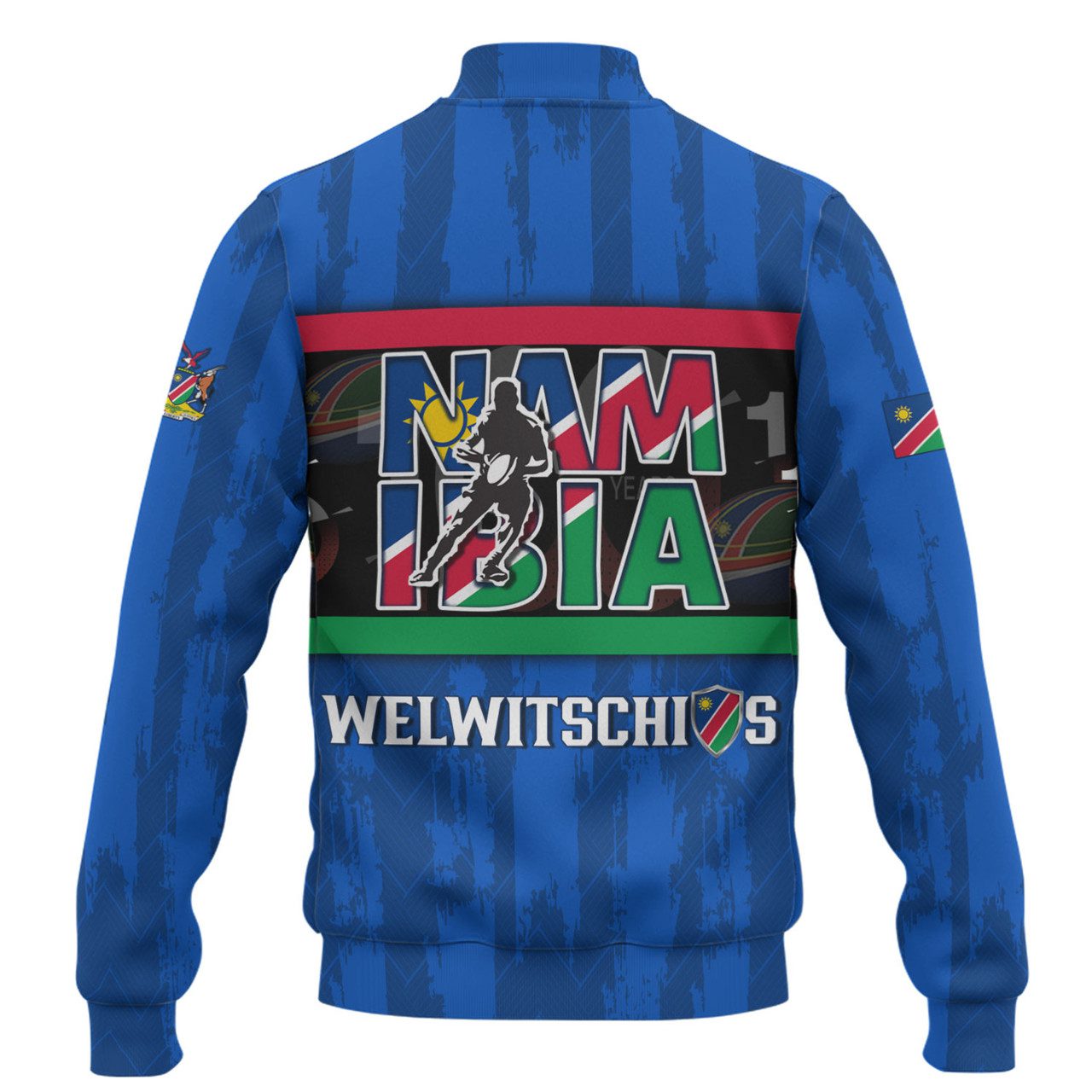 Namibia Custom Personalised Baseball Jacket Welwitschias Rugby Ball 100th Anniversary Rugby