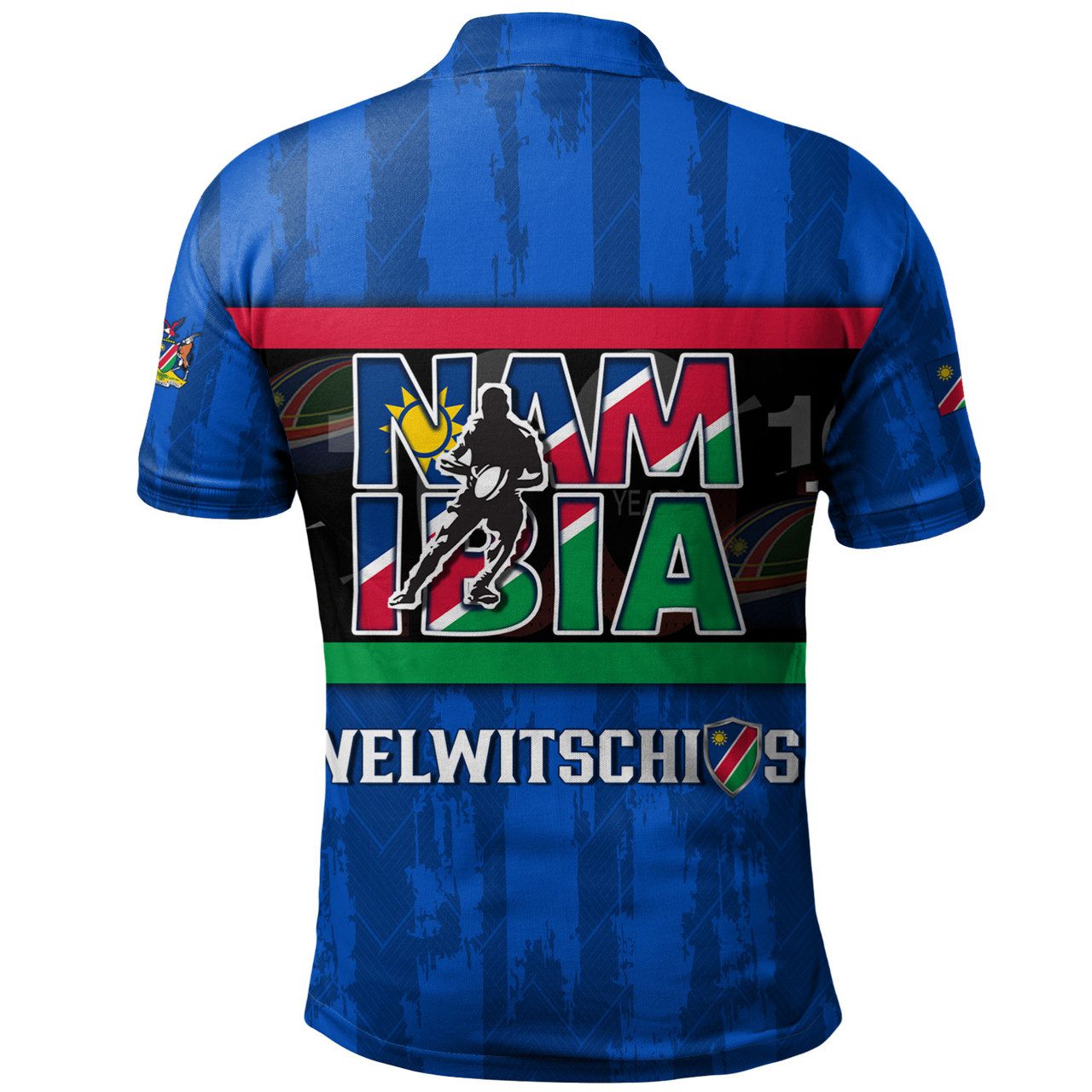 Namibia Custom Personalised Polo Shirt Welwitschias Rugby Ball 100th Anniversary Rugby