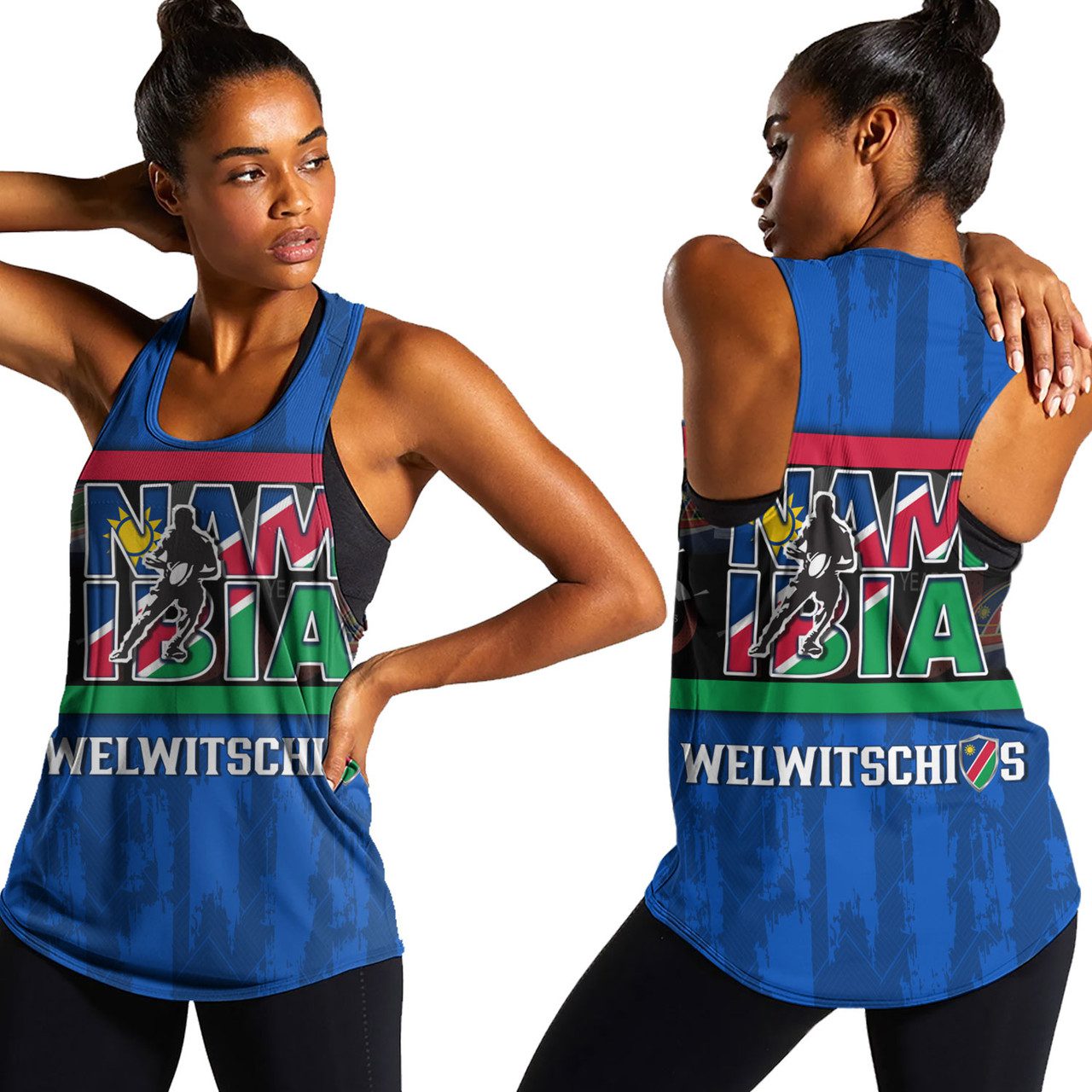 Namibia Custom Personalised Women Tank Welwitschias Rugby Ball 100th Anniversary Rugby