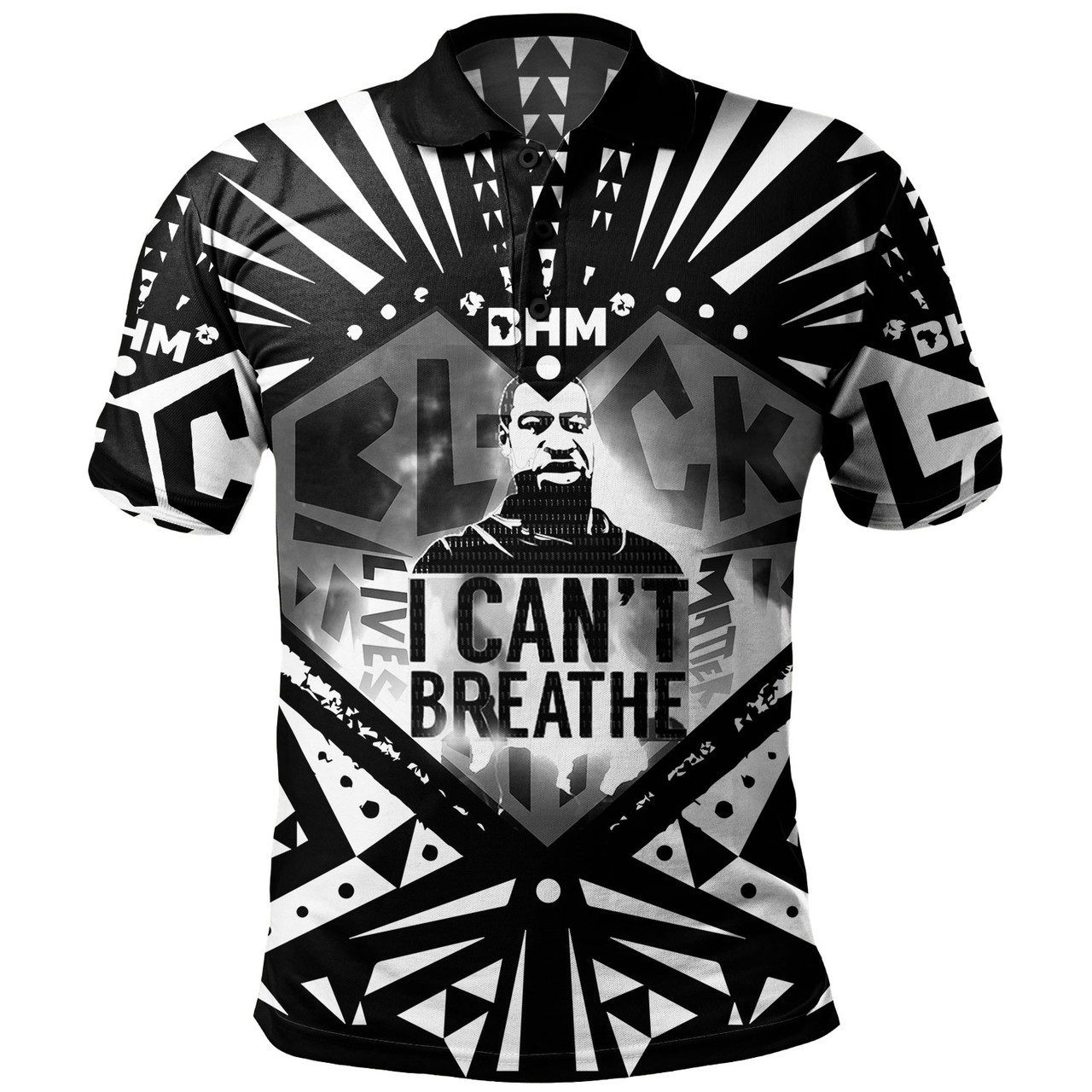 African Black History Month Polo Shirt – “I Can’t Breath” In Memory of George Floyd Polo Shirt
