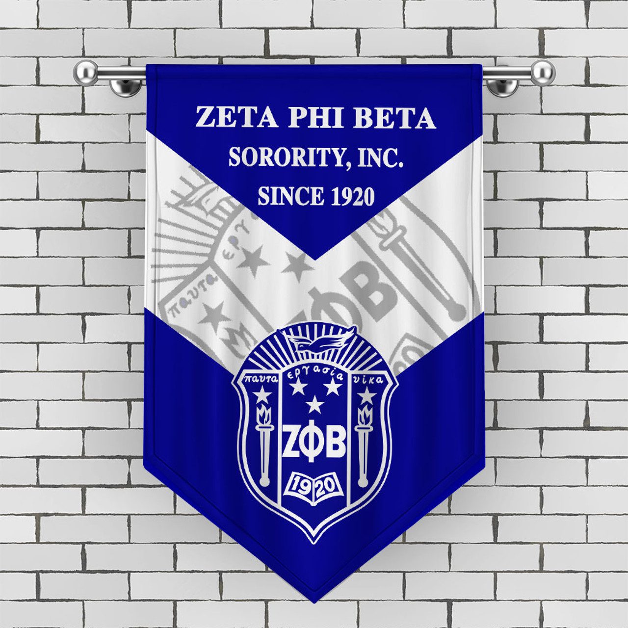 Zeta Phi Beta Gonfalon Crest Style