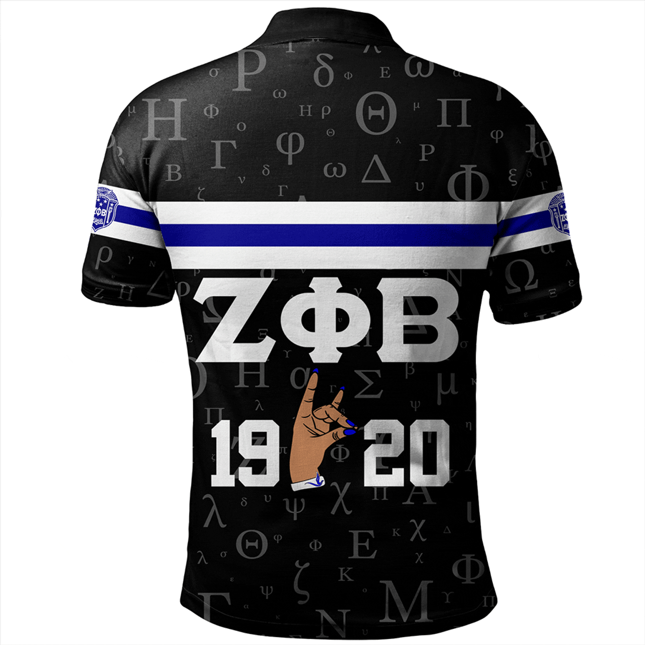 Zeta Phi Beta Polo Shirt Alphabet Style