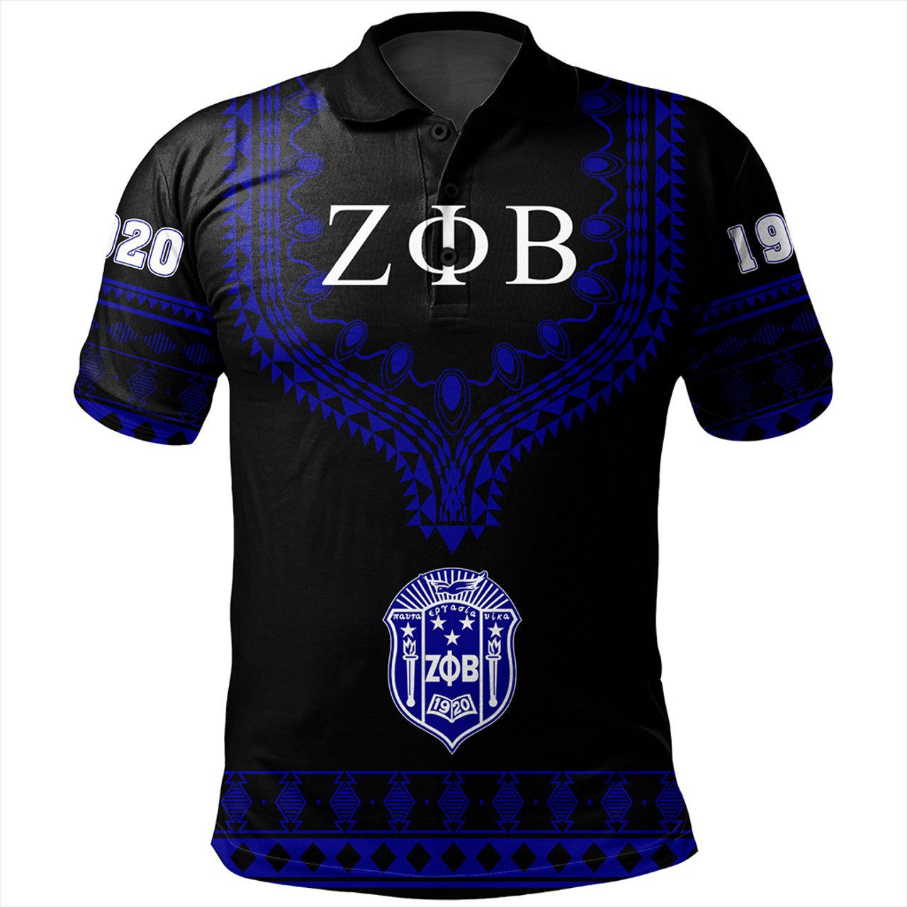 Zeta Phi Beta Polo Shirt Dashiki Alva Style