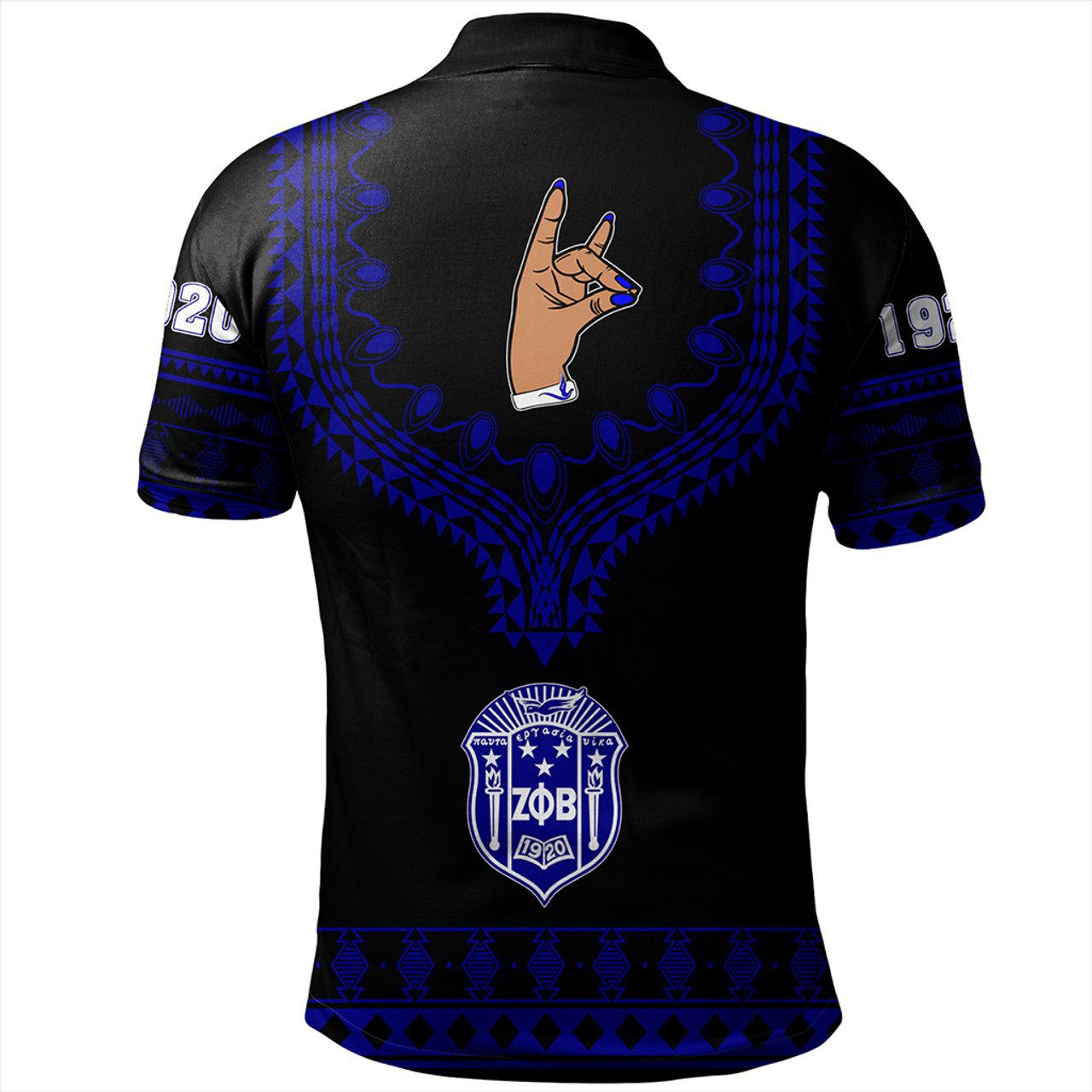Zeta Phi Beta Polo Shirt Dashiki Alva Style