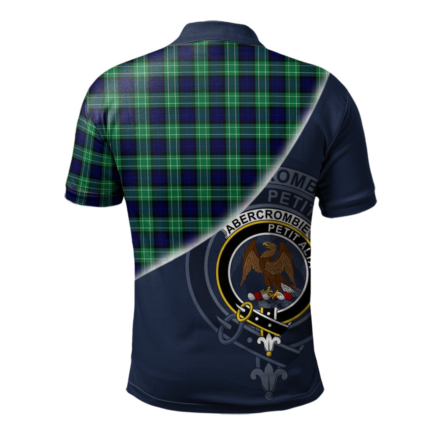 Abercrombie Clan Scotland Golf Polo, Tartan Mens Polo Shirts with Scottish Flag Half Style K23