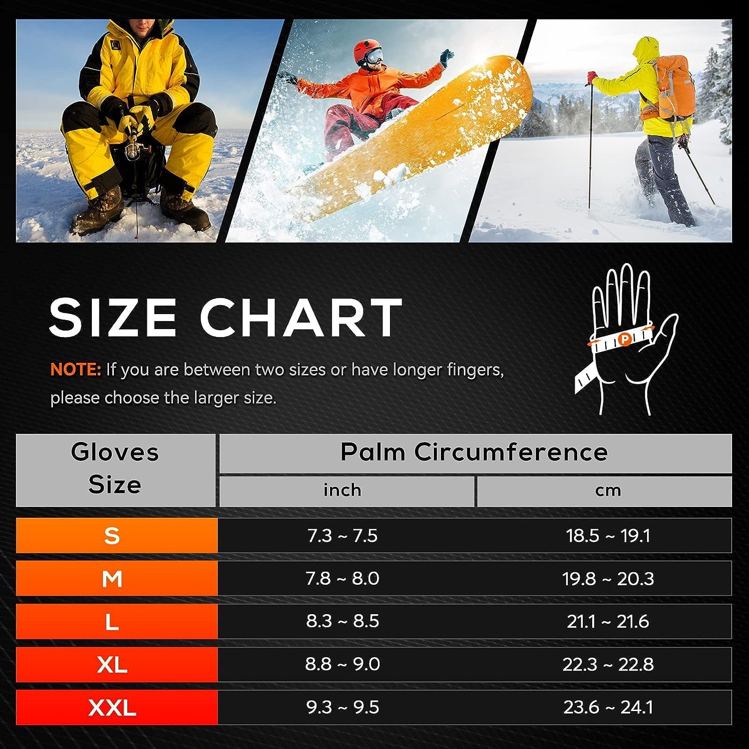 Rechargeable Touchscreen Waterproof Electric Heated Gloves Unisex for Winter – Skiing Hiking
