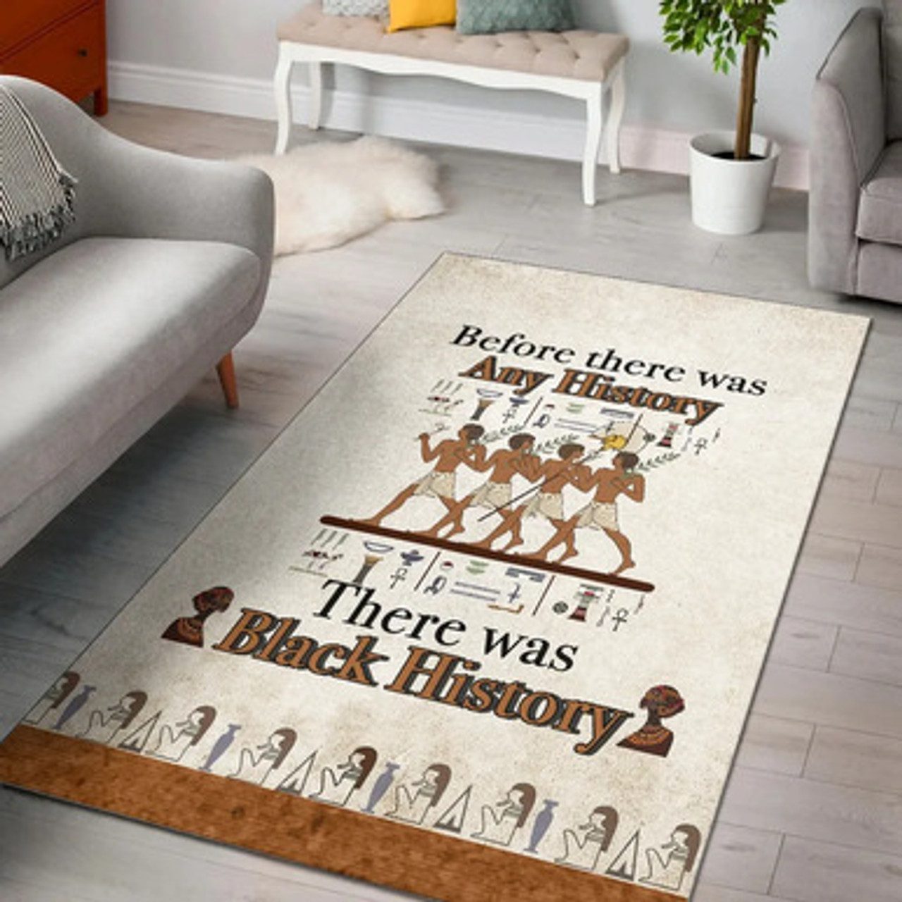 African Area Rug – African Patterns There Was Black History Area Rug