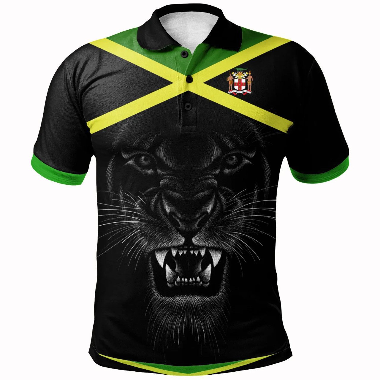 Jamaica Polo Shirt – Africa Coat of Arm Flag Polo Shirt