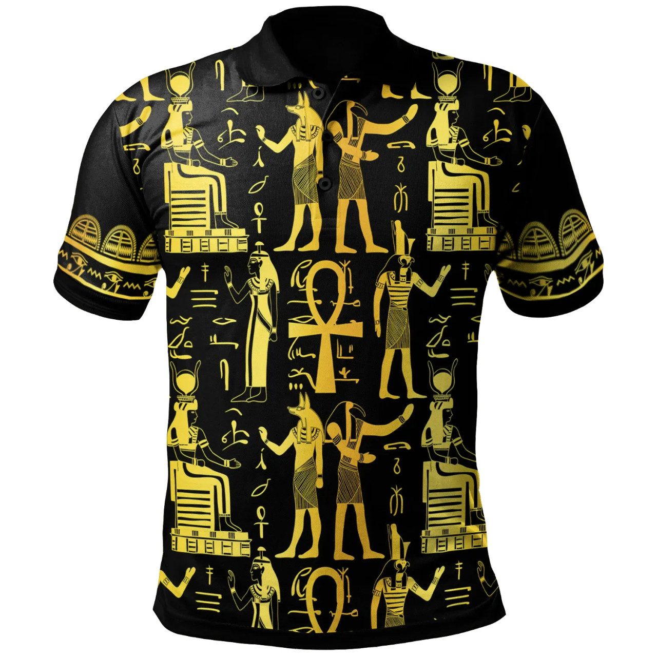 Egyptian Polo Shirt – Africa Egyptian God Pattern Polo Shirt