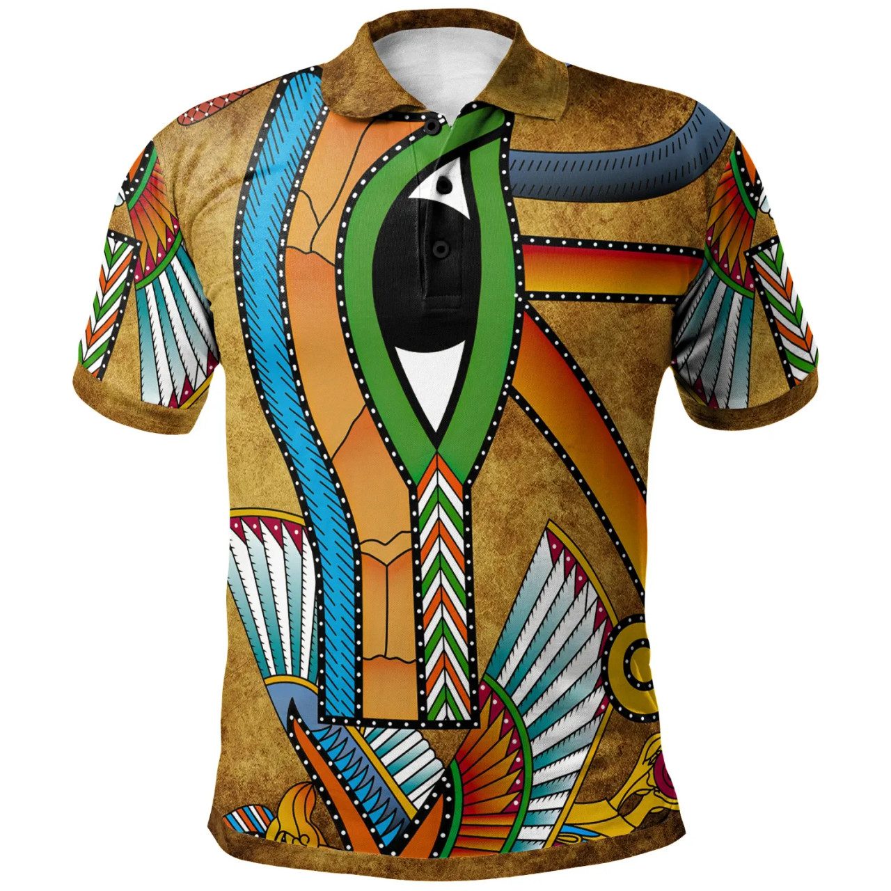 Egyptian Polo Shirt – Africa Egyptian Hieroglyphics and Gods Self Knowledge Polo Shirt