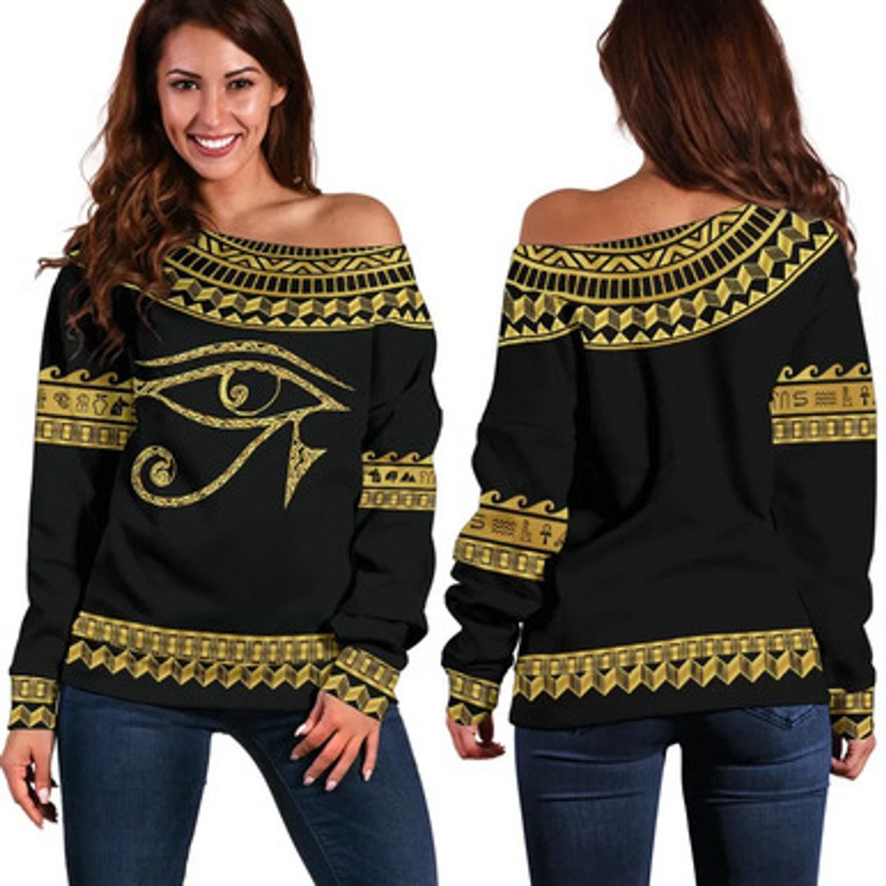 African Women Off Shoulder Sweater – Africa Horus Egypt