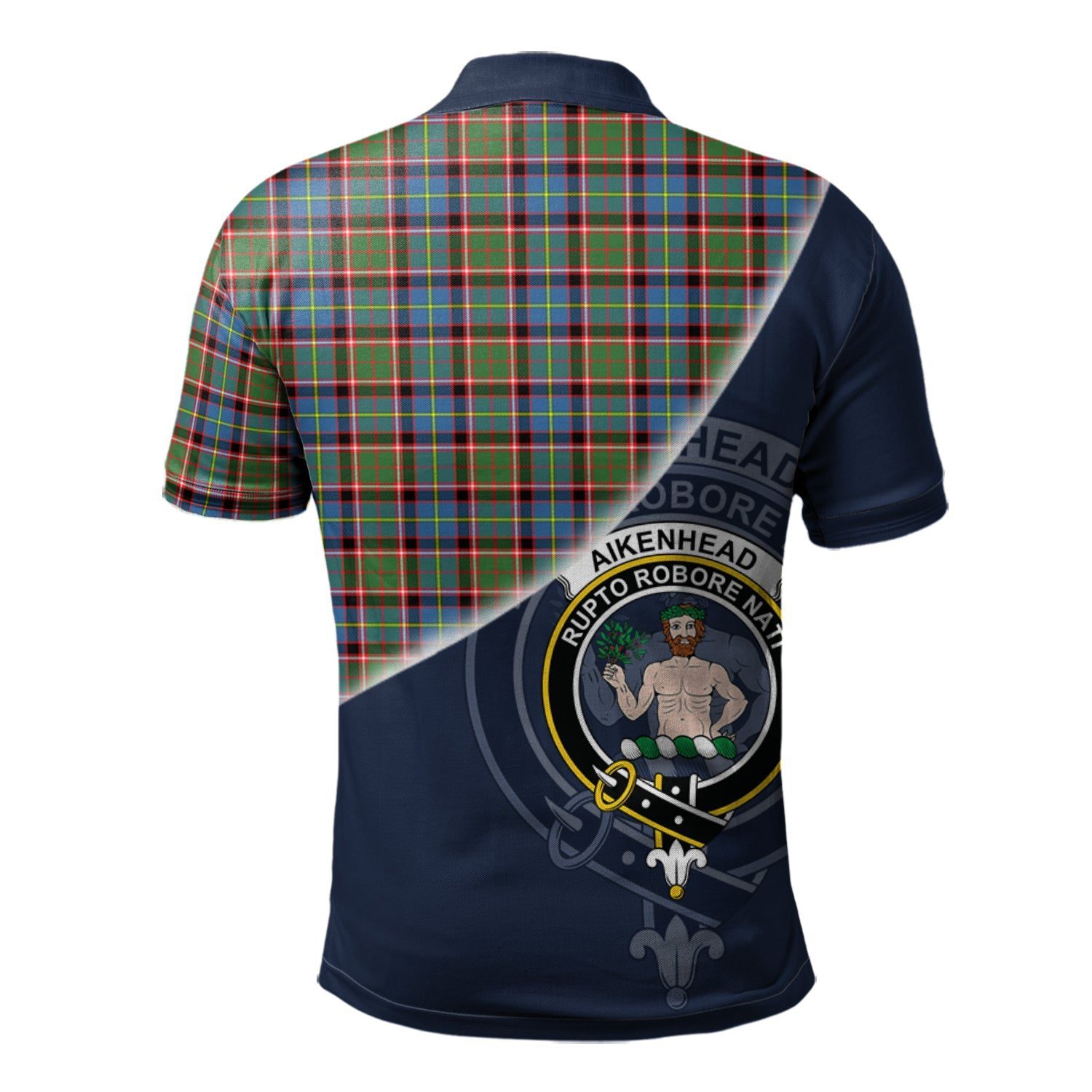 Aikenhead Clan Scotland Golf Polo, Tartan Mens Polo Shirts with Scottish Flag Half Style K23