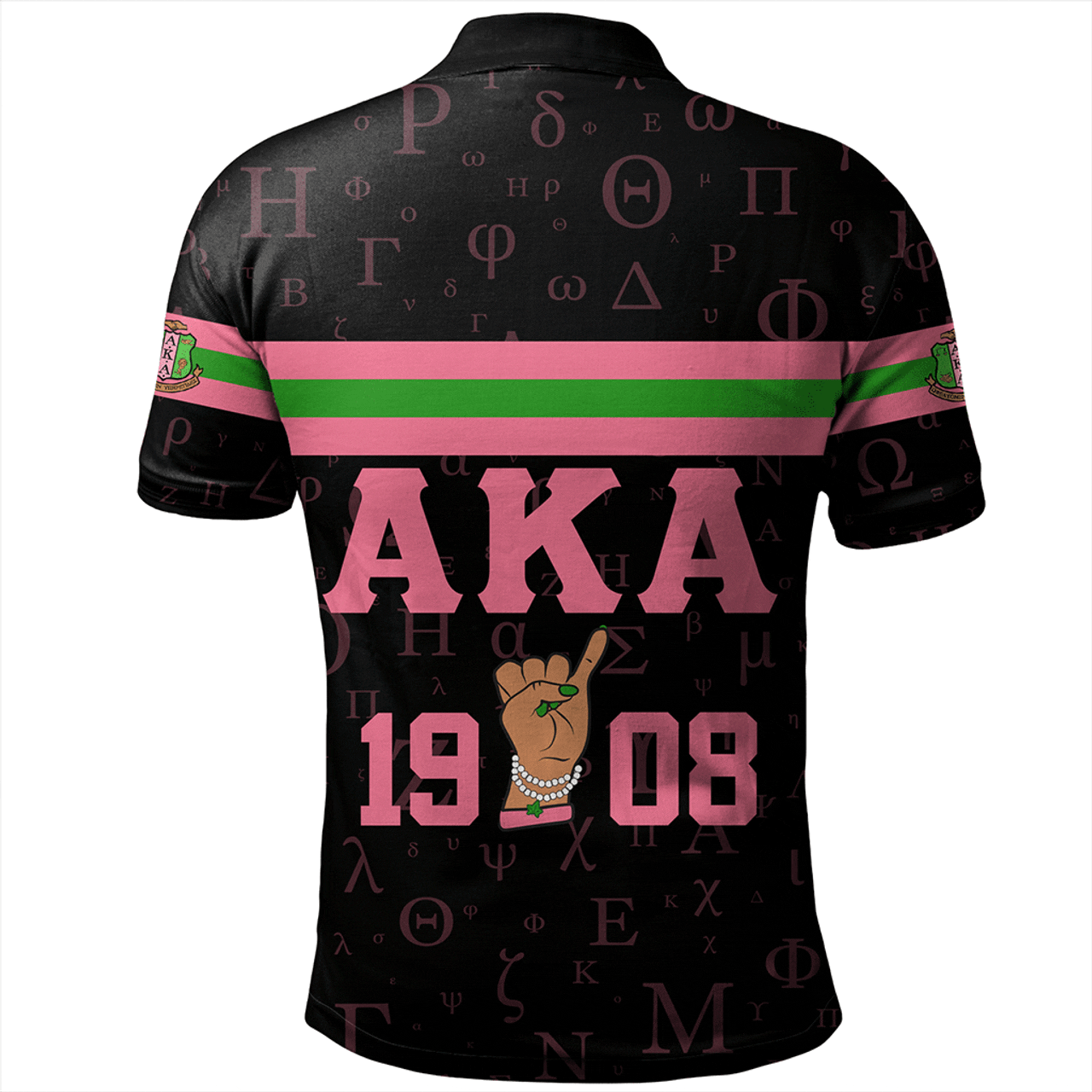 Alpha Kappa Alpha Polo Shirt Alphabet Style