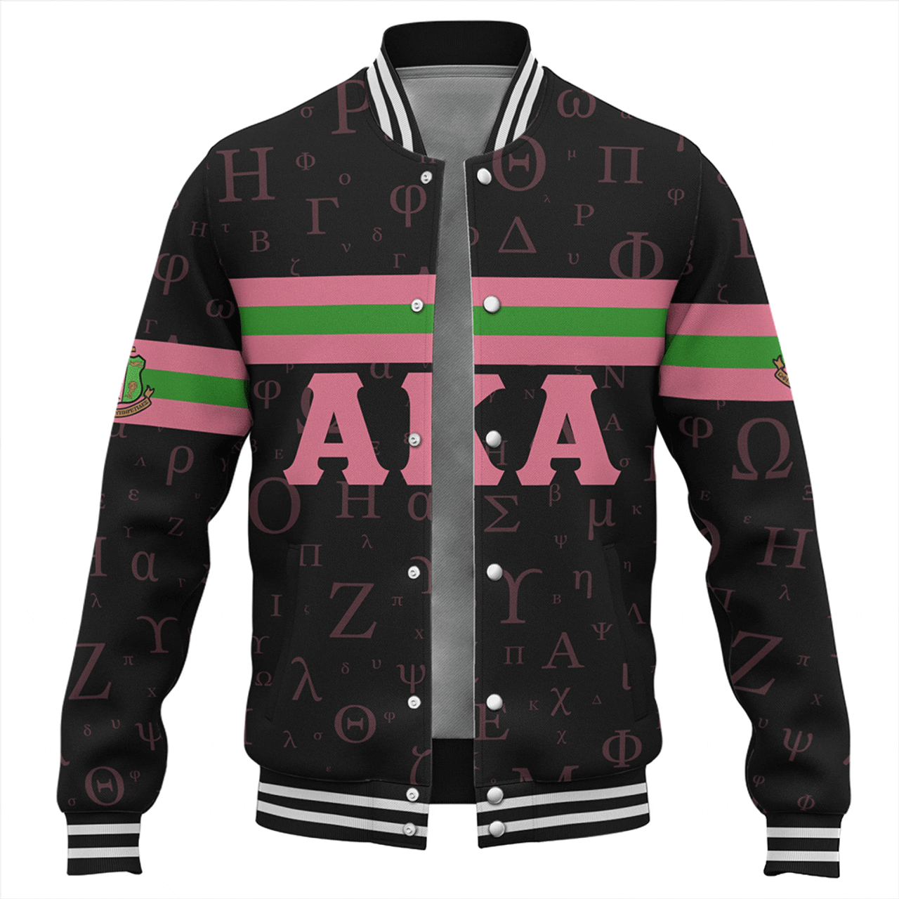 Alpha Kappa Alpha Baseball Jacket Alphabet Style