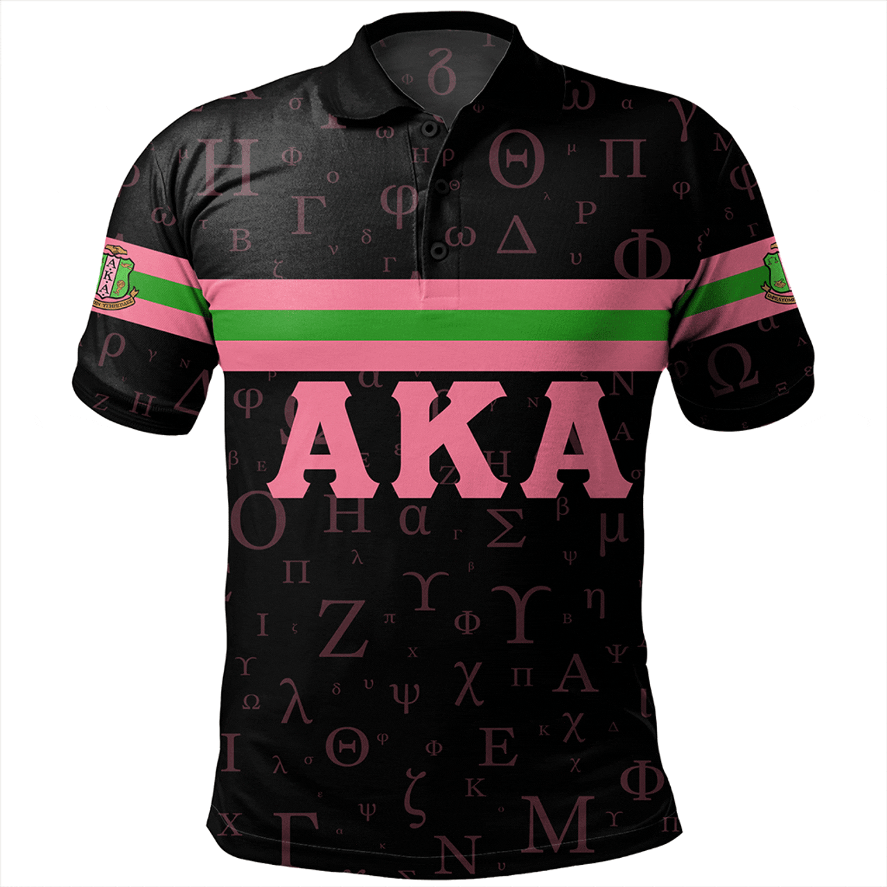 Alpha Kappa Alpha Polo Shirt Alphabet Style