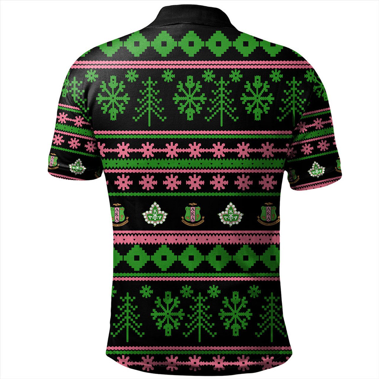 Alpha Kappa Alpha Polo Shirt Christmas Style Grunge