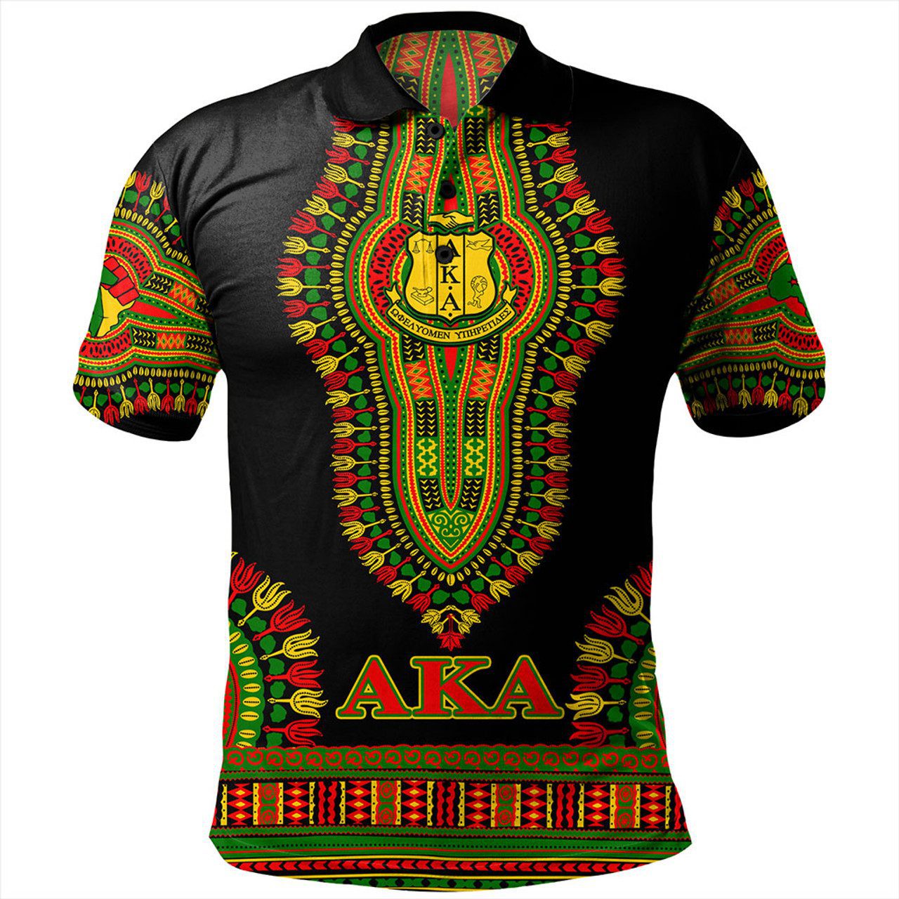 Alpha Kappa Alpha Polo Shirt Dashiki Juneteenth