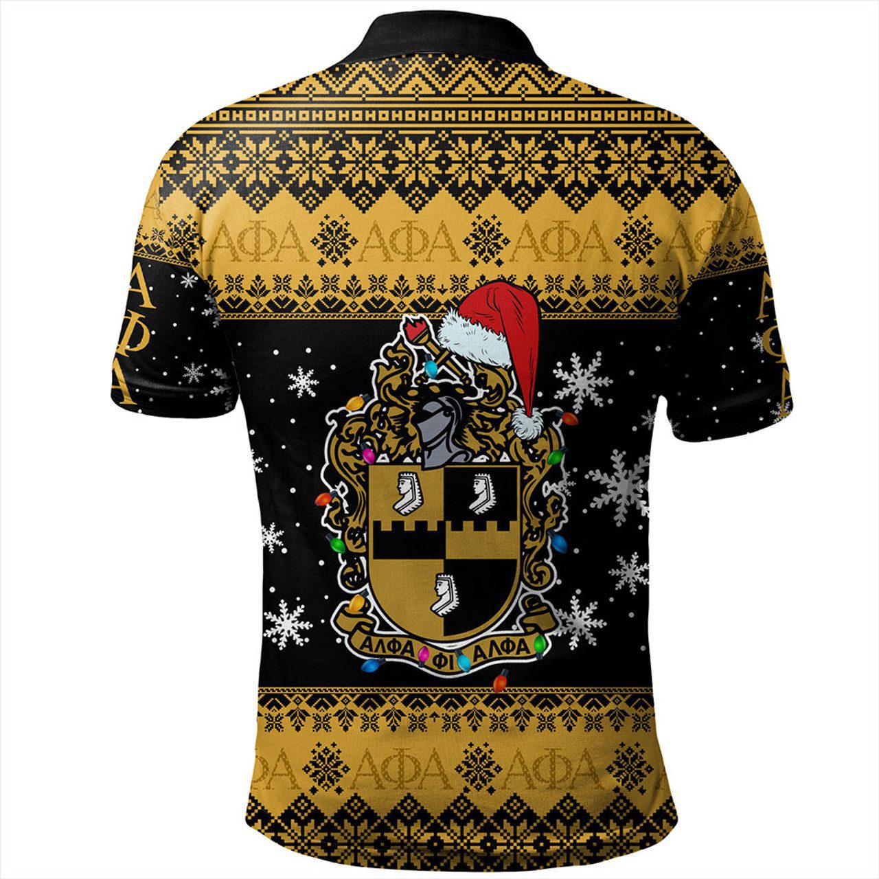 Alpha Phi Alpha Polo Shirt Christmas Symbols Design