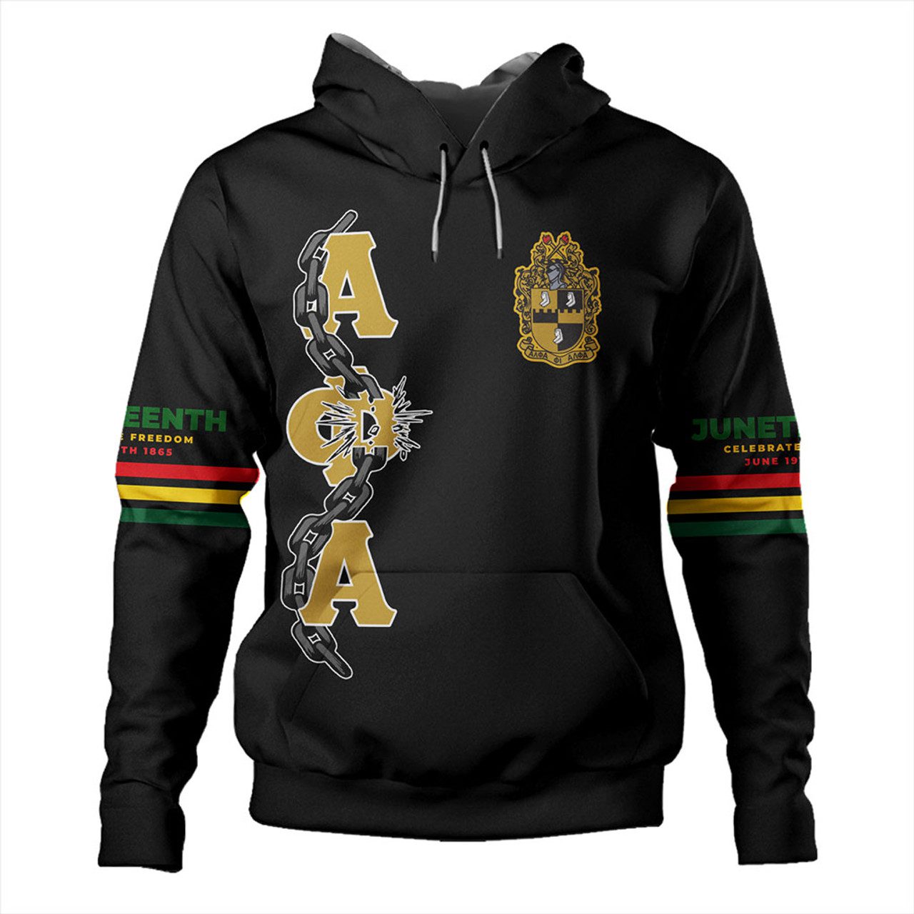 Alpha Phi Alpha Hoodie Juneteenth Chain Freedom Day