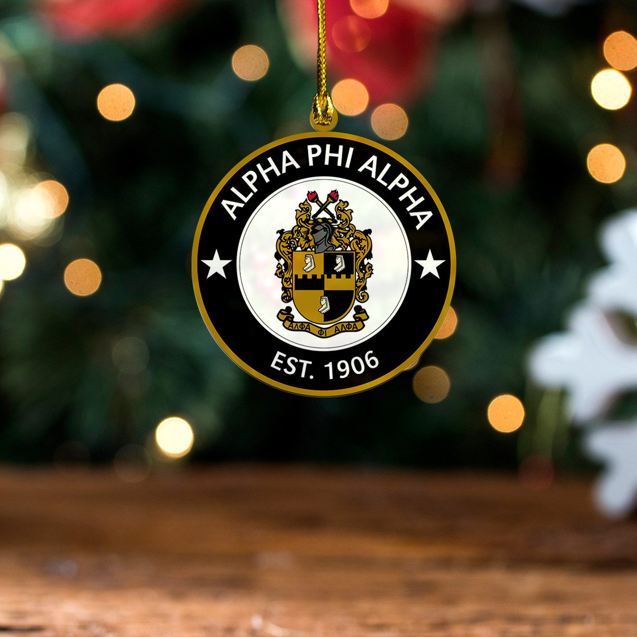 Alpha Phi Alpha Acrylic Ornament Logo