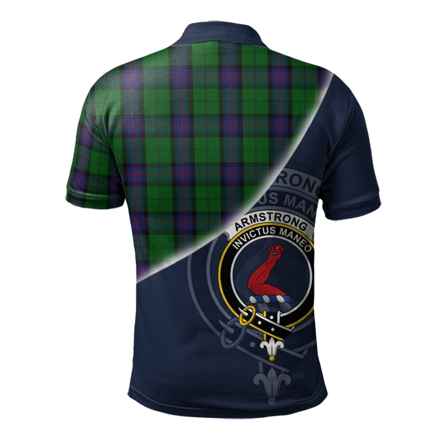 Armstrong Clan Scotland Golf Polo, Tartan Mens Polo Shirts with Scottish Flag Half Style K23