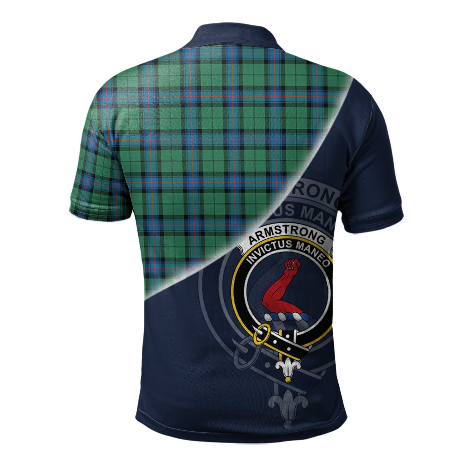 Armstrong Ancient Clan Scotland Golf Polo, Tartan Mens Polo Shirts with Scottish Flag Half Style K23