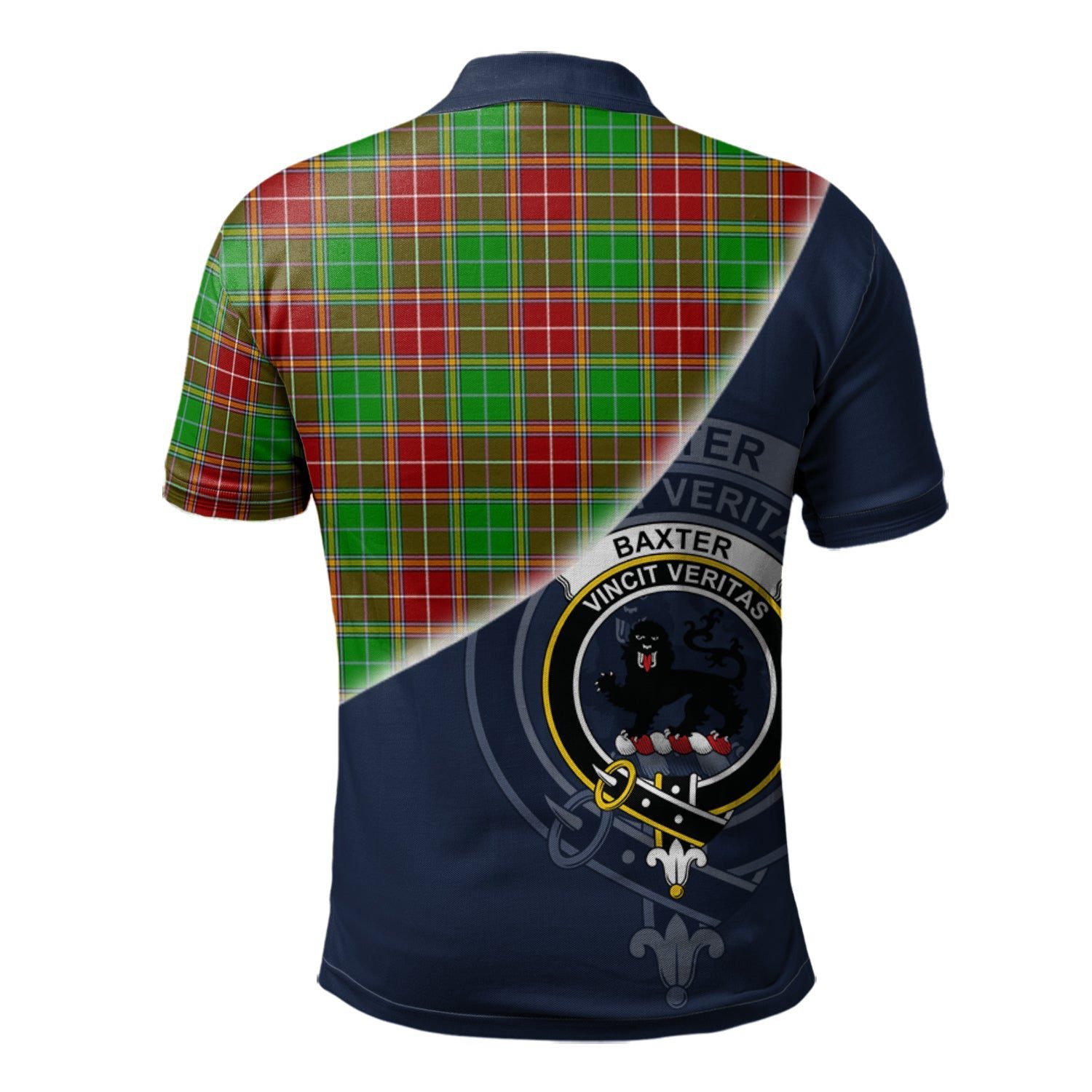 Baxter Modern Clan Scotland Golf Polo, Tartan Mens Polo Shirts with Scottish Flag Half Style K23