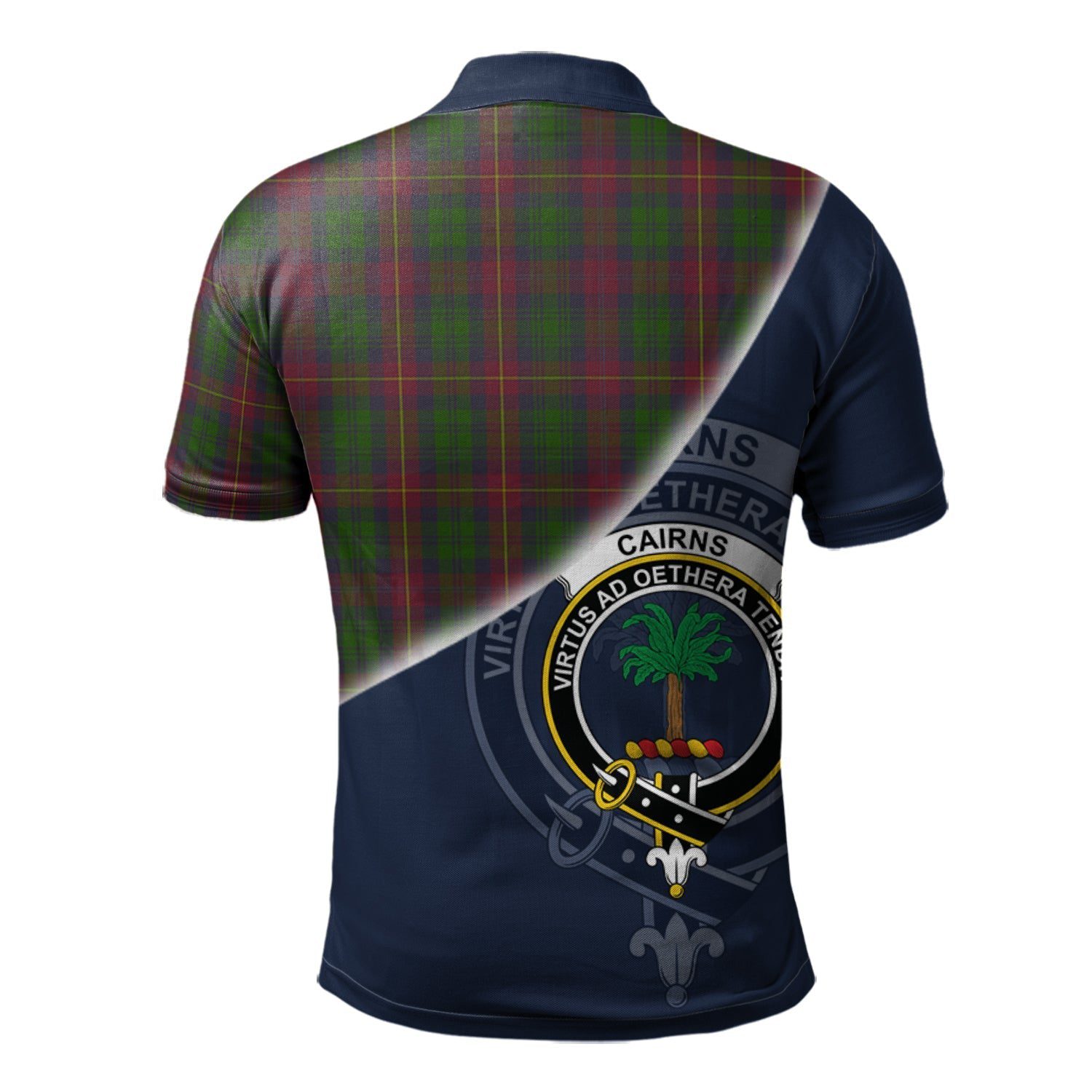 Cairns Clan Scotland Golf Polo, Tartan Mens Polo Shirts with Scottish Flag Half Style K23