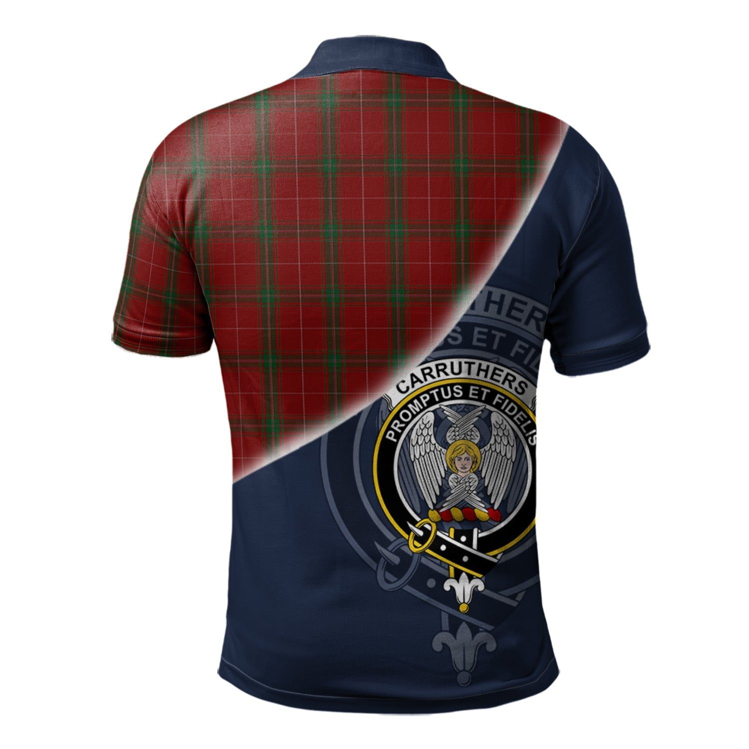 Carruthers Clan Scotland Golf Polo, Tartan Mens Polo Shirts with Scottish Flag Half Style K23