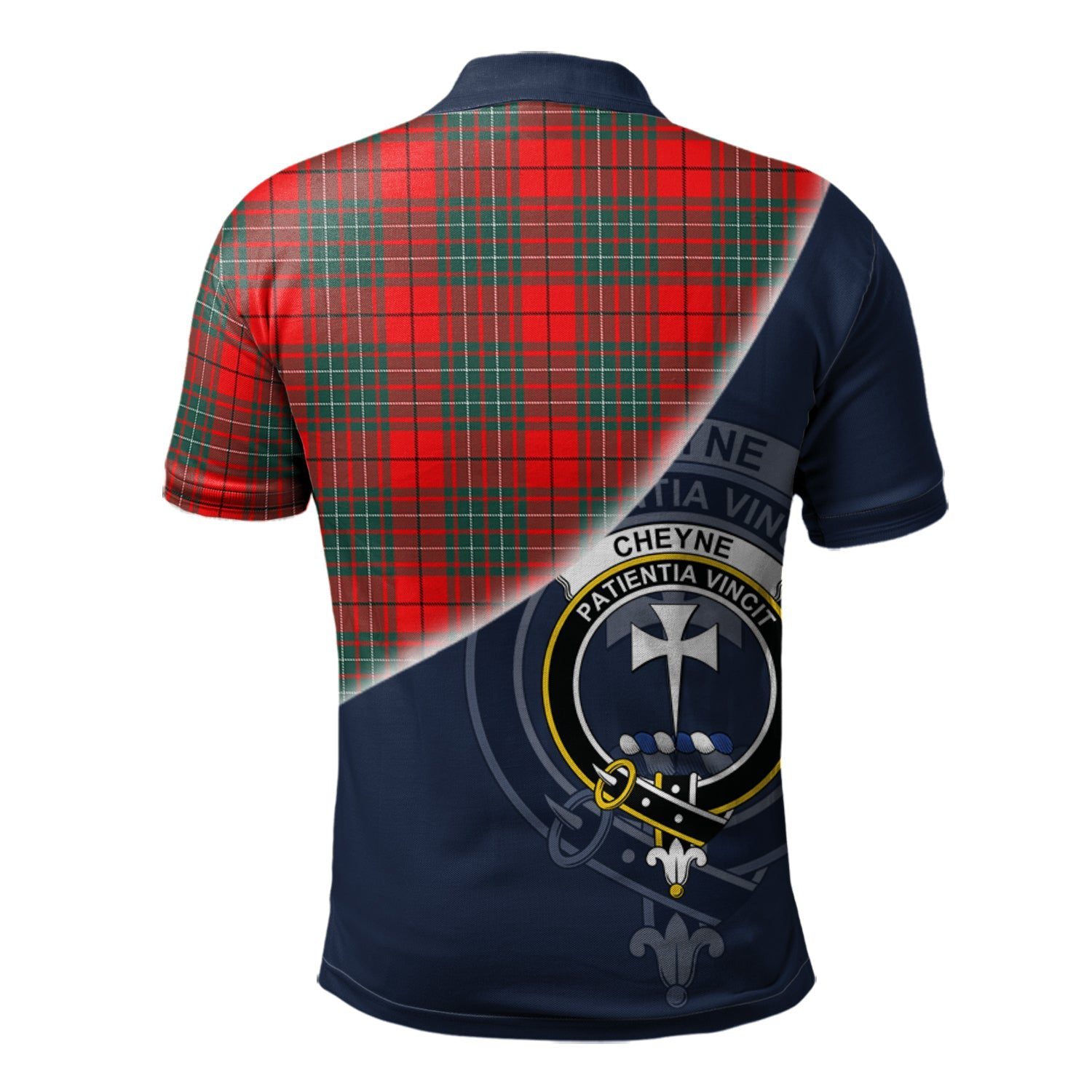 Cheyne Clan Scotland Golf Polo, Tartan Mens Polo Shirts with Scottish Flag Half Style K23