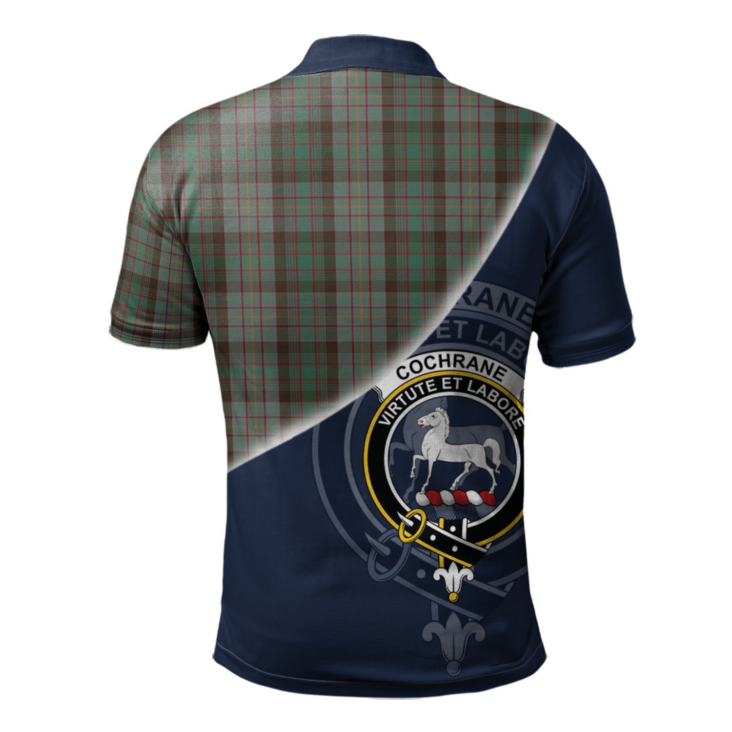 Cochrane Hunting Clan Scotland Golf Polo, Tartan Mens Polo Shirts with Scottish Flag Half Style K23