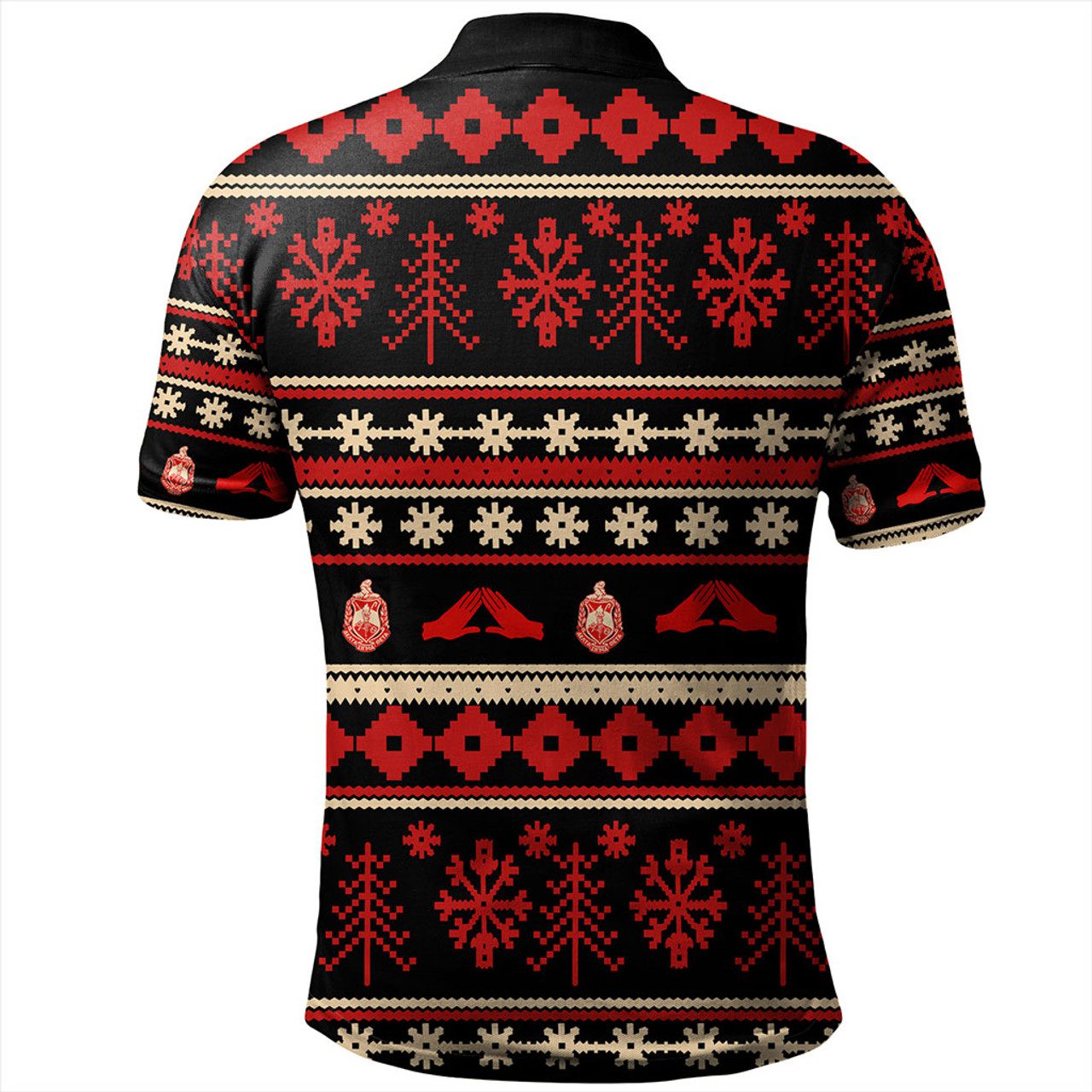 Delta Sigma Theta Polo Shirt Christmas Style Grunge