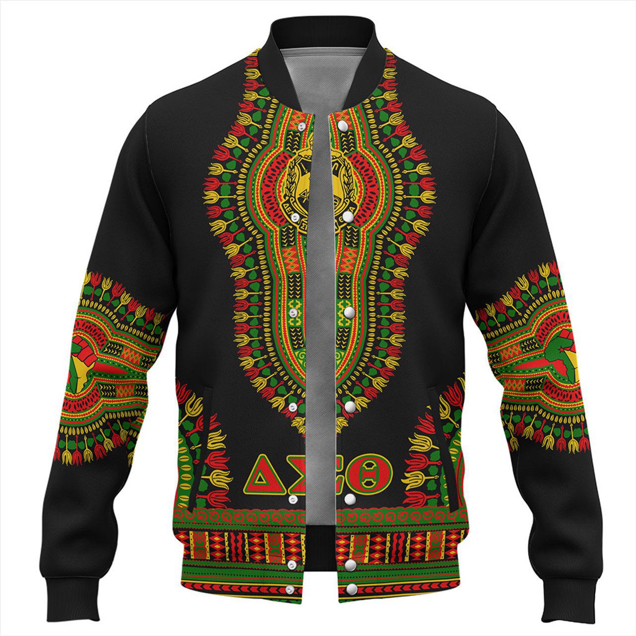 Delta Sigma Theta Baseball Jacket Dashiki Juneteenth