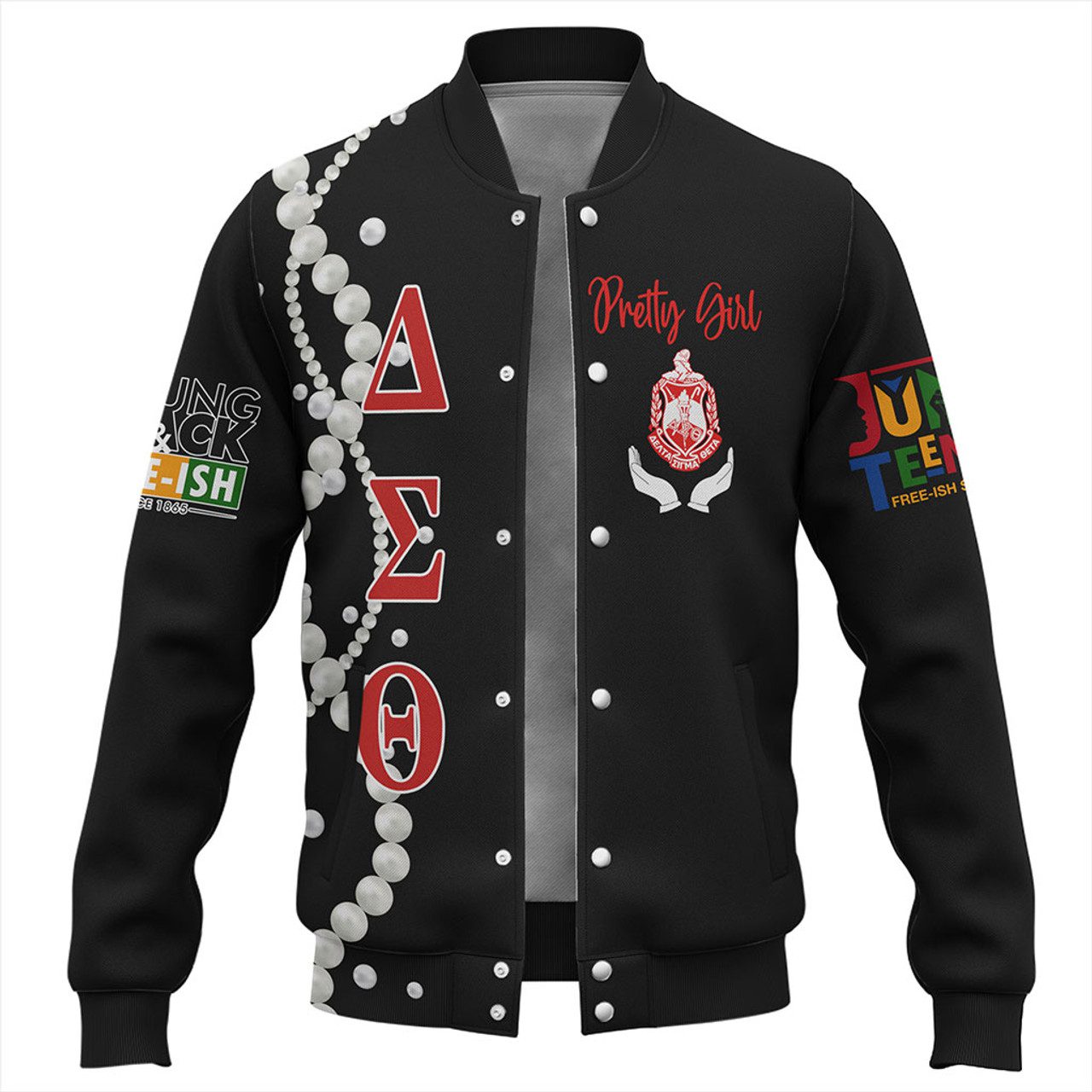 Delta Sigma Theta Baseball Jacket Juneteenth Pretty Girl