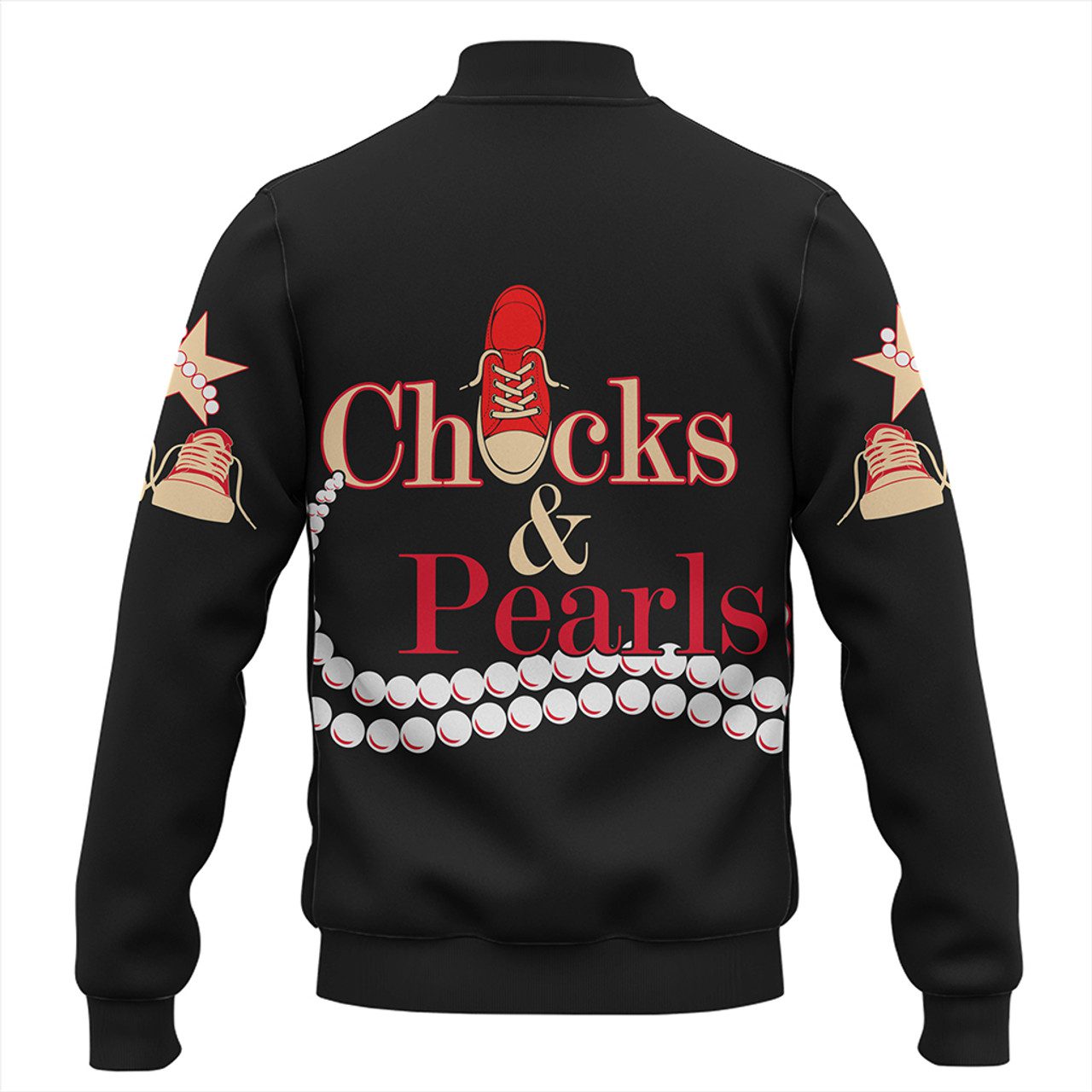 Delta Sigma Theta Baseball Jacket K.H Chuck And Pearls