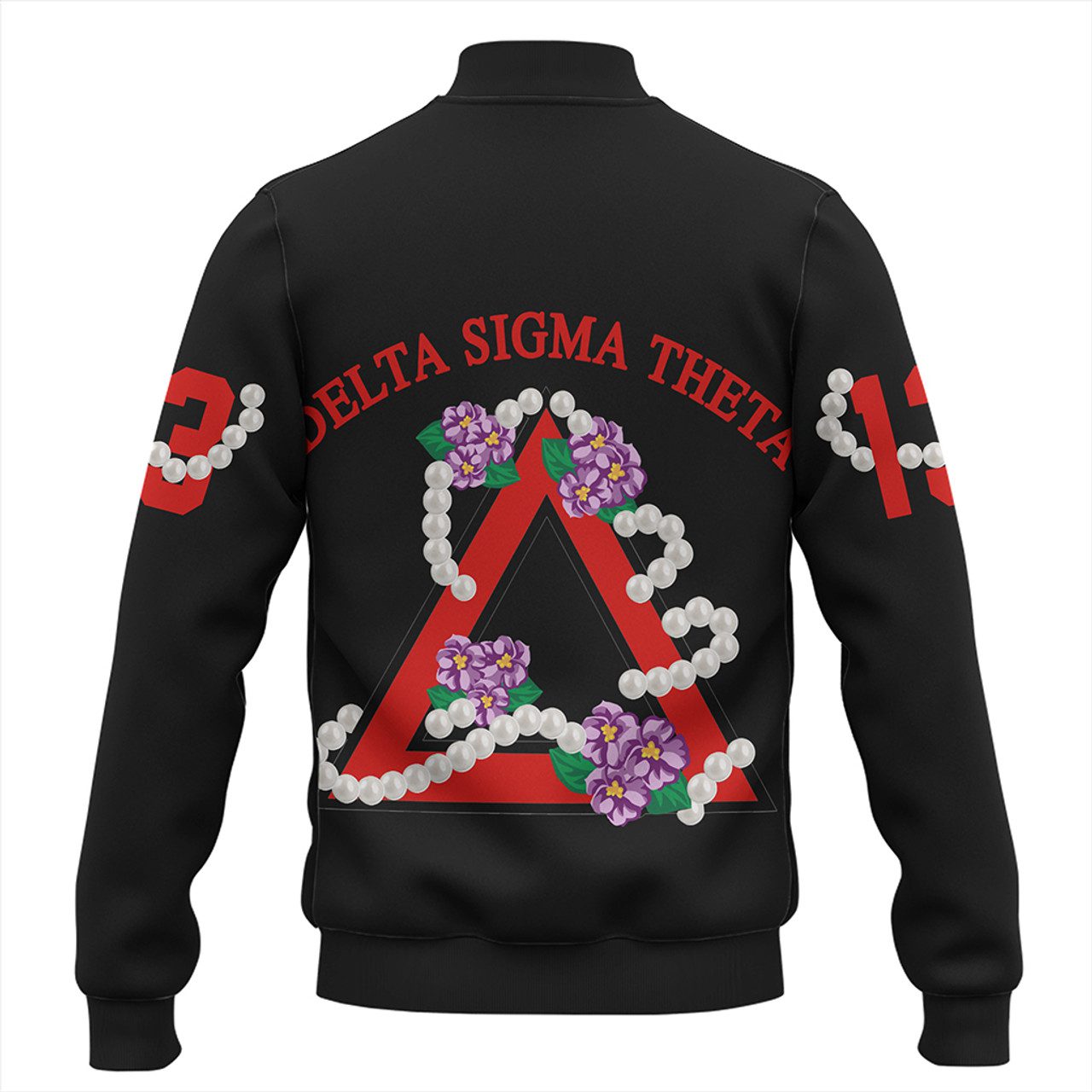 Delta Sigma Theta Baseball Jacket Pearls